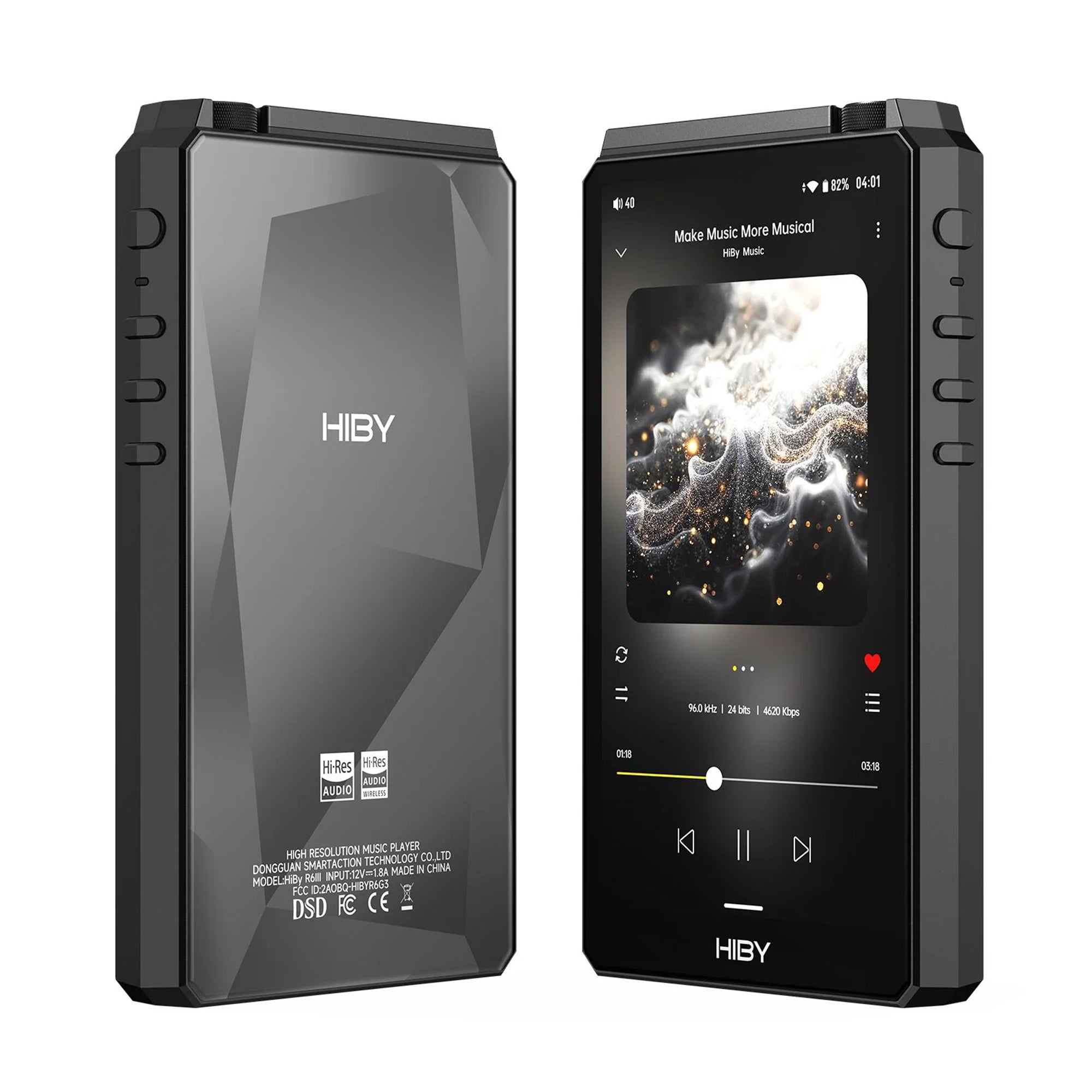 HiBy R6 III 2025 Hi-Res Audio Portable Music Player with Dual ES9038Q2M DAC - Perfect for Travel, Gym & Audiophile Listening
