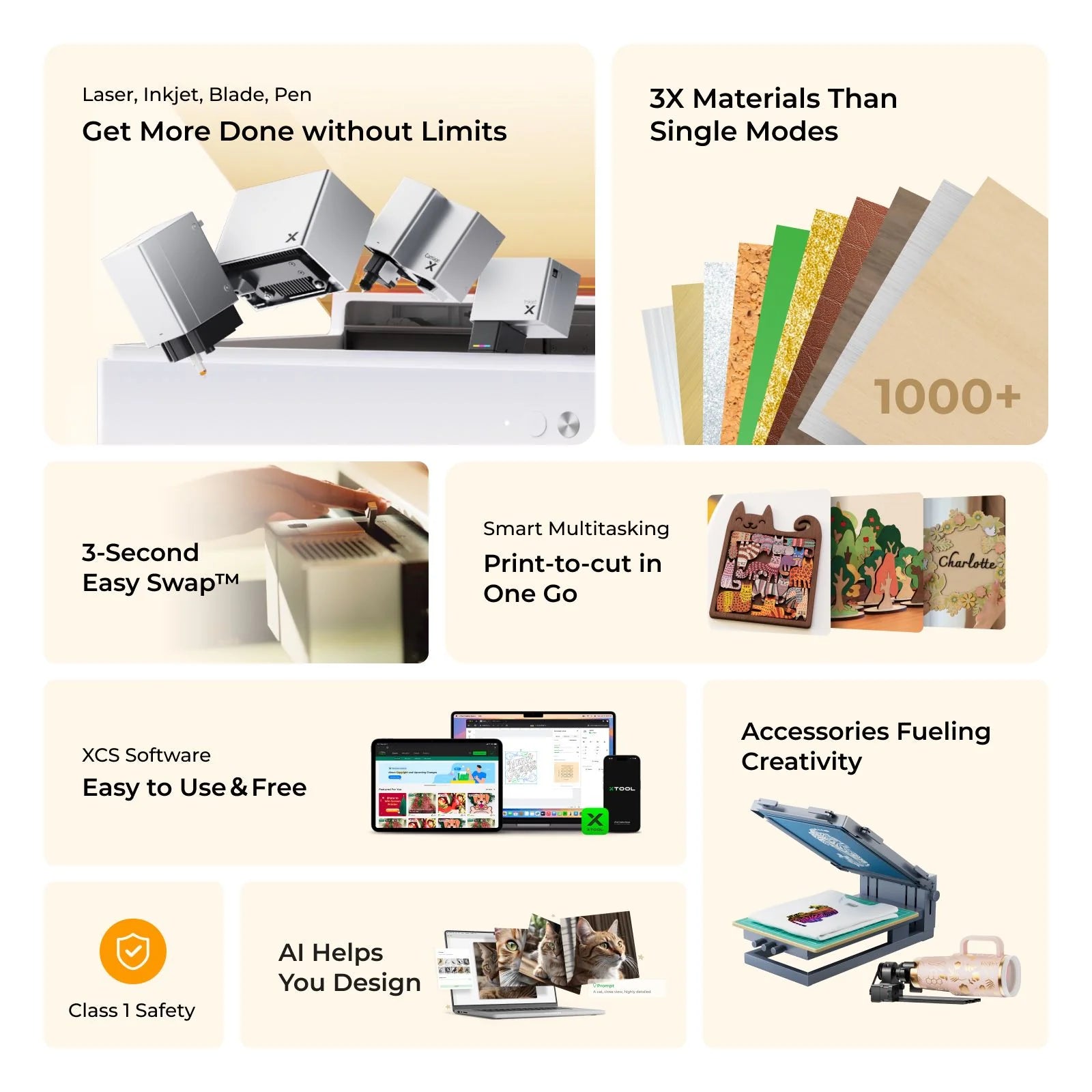 xTool M1 Ultra 20W Laser Engraver & Cutter Deluxe Bundle - Perfect for DIY Crafts, Woodworking, and Personalized Gifts