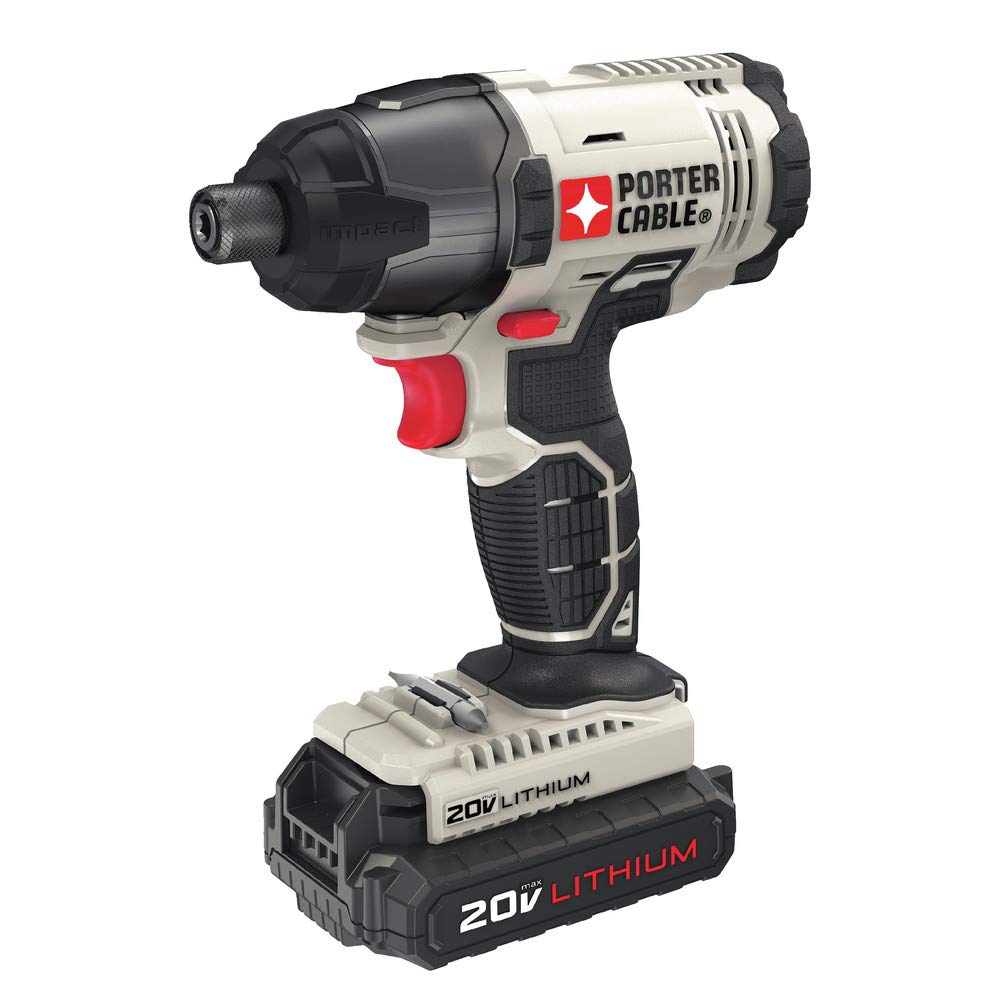 PORTER CABLE PCCK604L2 20V MAX Lithium-Ion Cordless Drill Driver and Impact Driver Combo Kit - Power Tools for DIY Projects, Home Repairs & Professional Construction Work