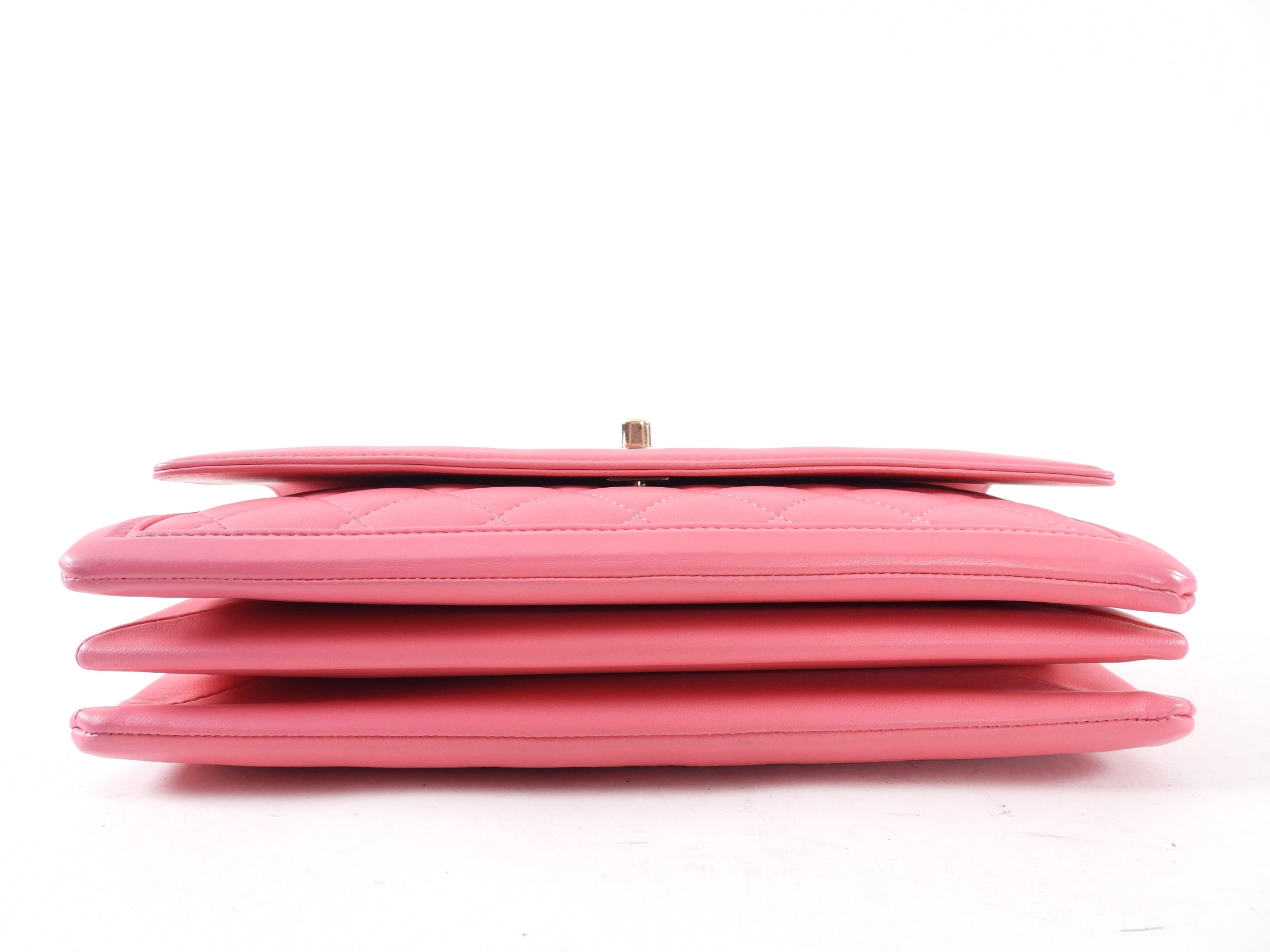 Chanel Pink Quilted Leather 3 Compartment Flap Bag - Luxury Designer Handbag for Women, Perfect for Parties, Dating & Everyday Use