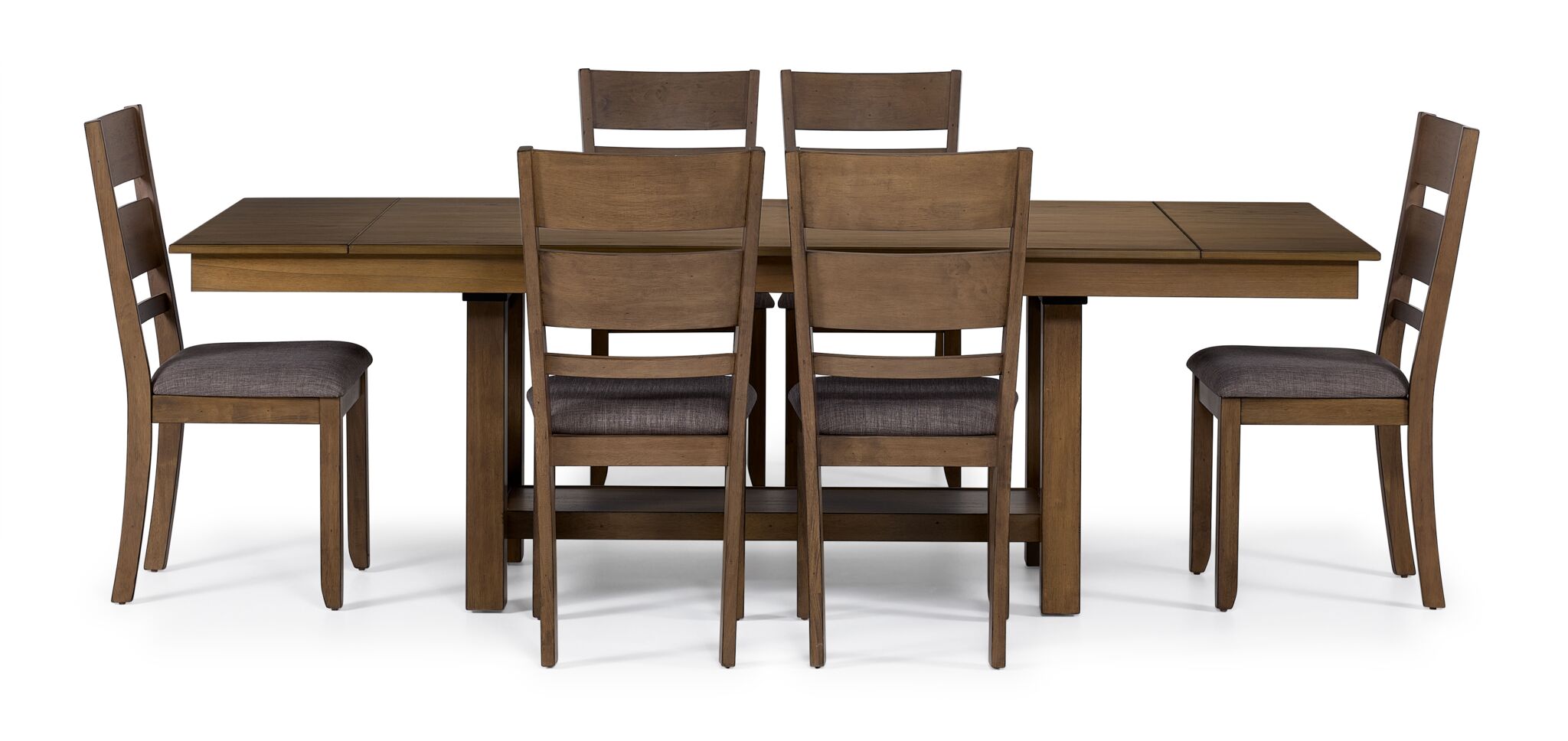 Brook Bay 7-Piece Extendable Dining Table Set - Sand Brown Finish | Outdoor Patio Furniture for Garden, Backyard & Poolside Dining