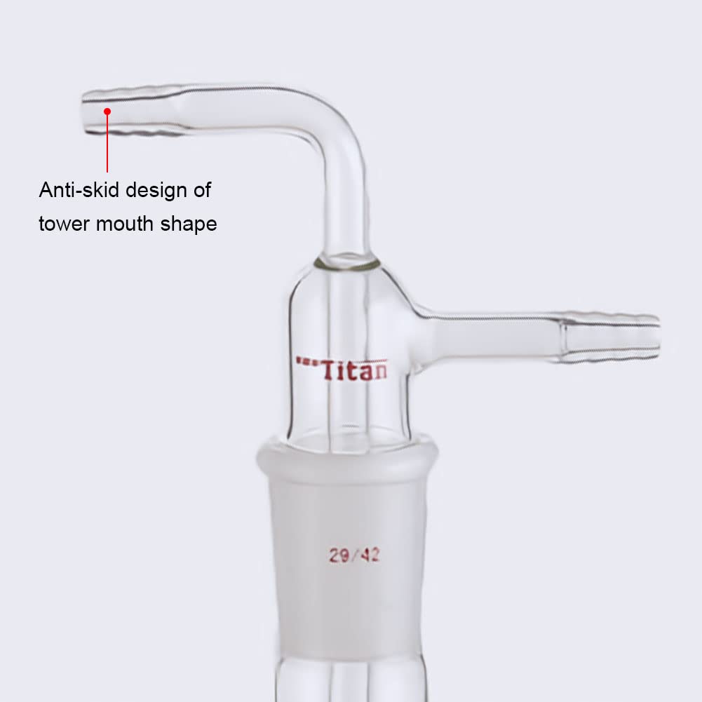 2-Part Glass Vacuum Cold Trap with 29/42 Joint - Lab Gas Washing Bottle for Efficient Solvent Removal | Ideal for Chemistry Labs, Distillation & Vacuum Filtration Systems