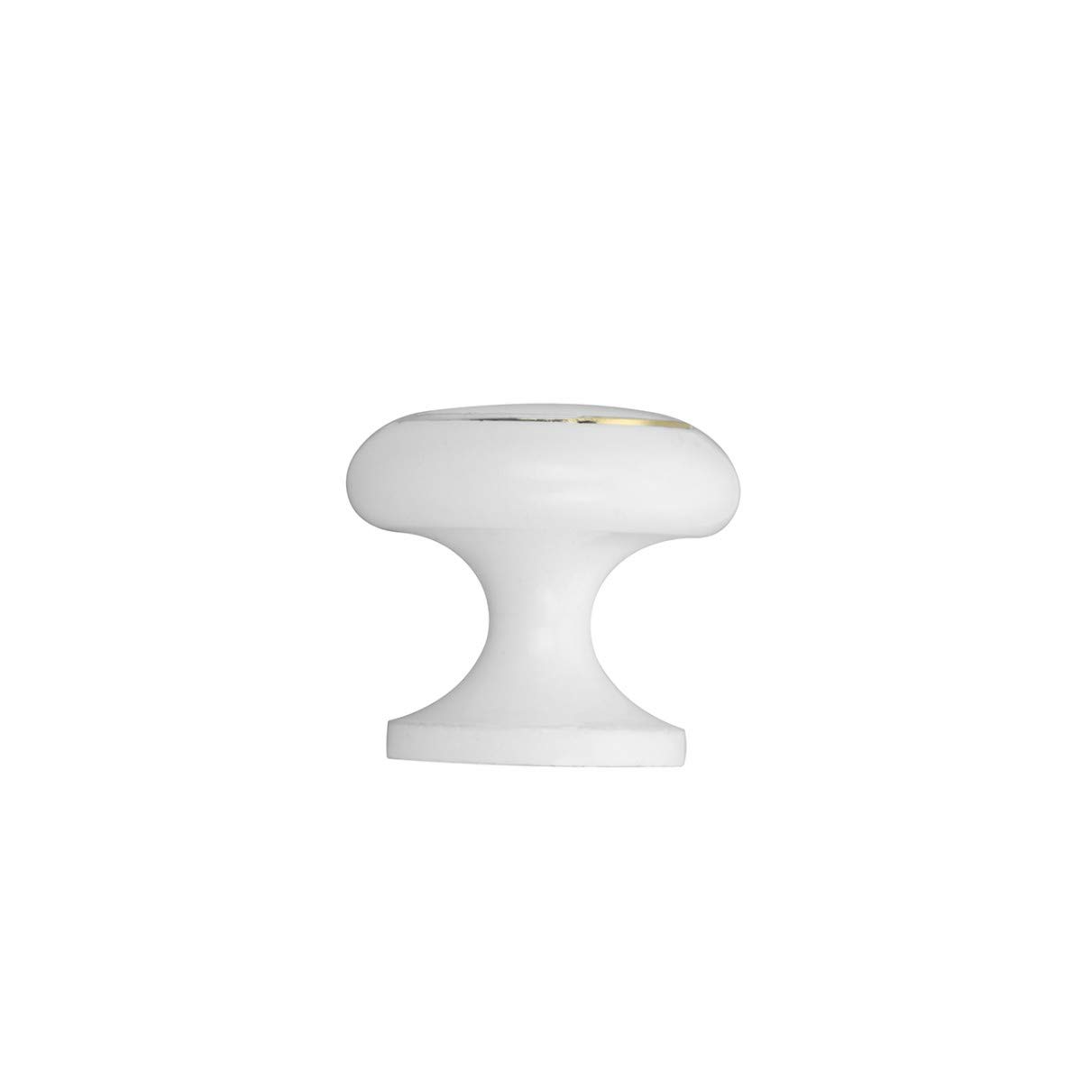 Antique 1 Inch Solid Brass Ball Cabinet Knobs - Pack of 10, White Painted Drawer Pulls for Dresser & Vanity - Durable Unique Cabinet Hardware for Kitchen, Bathroom & Furniture Restoration