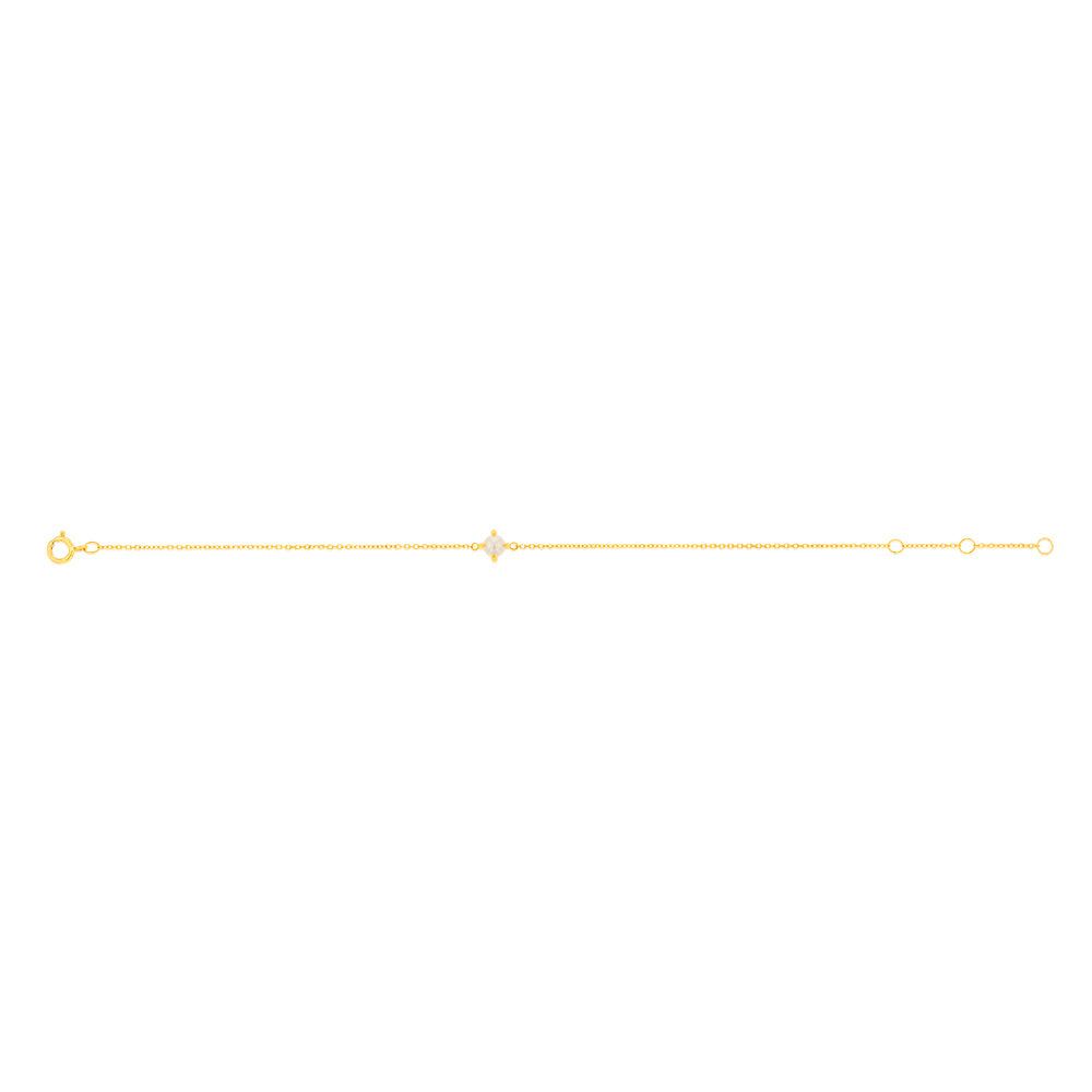 0.48 Carat Freshwater Pearl Adjustable Bracelet 17cm in 9ct Yellow Gold - Elegant Jewelry for Women, Perfect for Weddings, Parties & Daily Wear