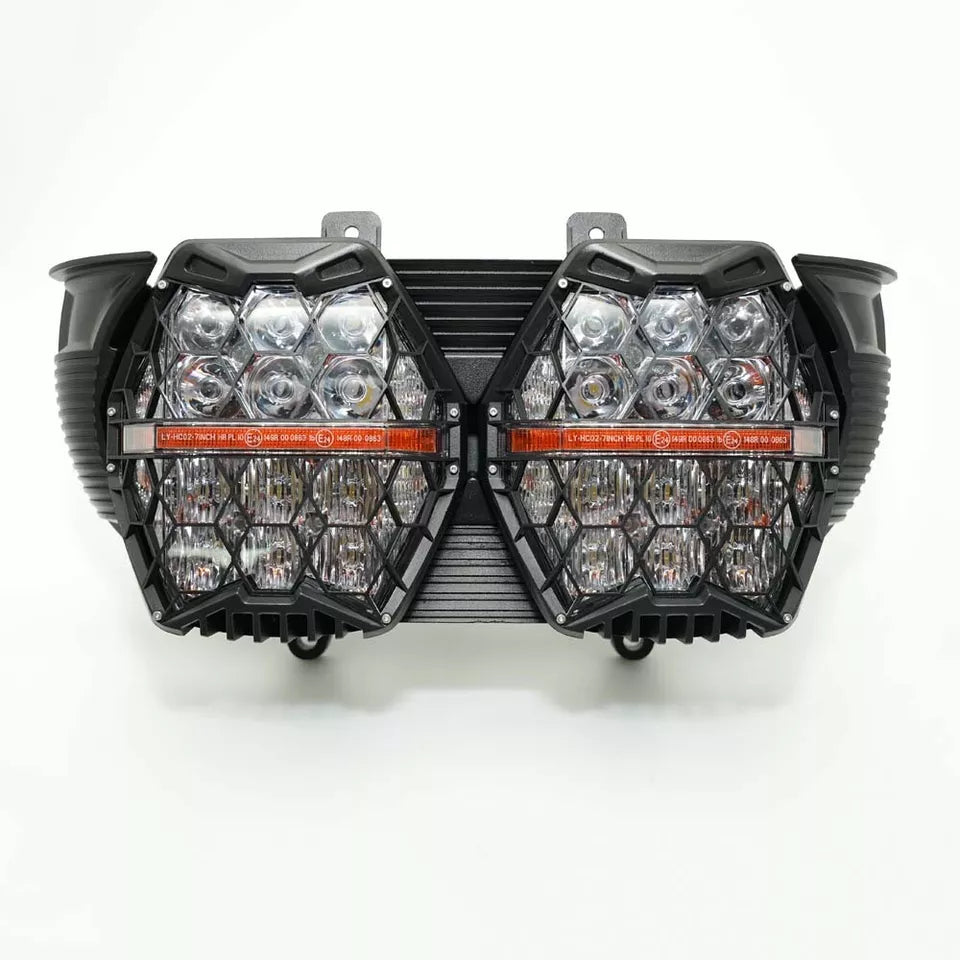 240W Harley Davidson Road Glide LED Dual Headlight Kit - Compatible with 2015-2024 Models - High Brightness Motorcycle Headlight for Night Riding & Improved Visibility