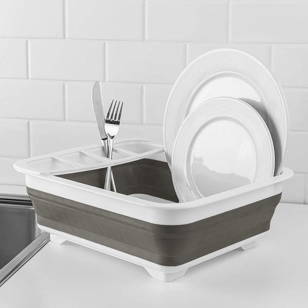 Foldable Dish Drying Rack - Space Saving Kitchen Organizer for Plates, Bowls & Utensils | Portable Countertop Drainer for Small Spaces | Perfect for Apartments, Dorms & RV Kitchens