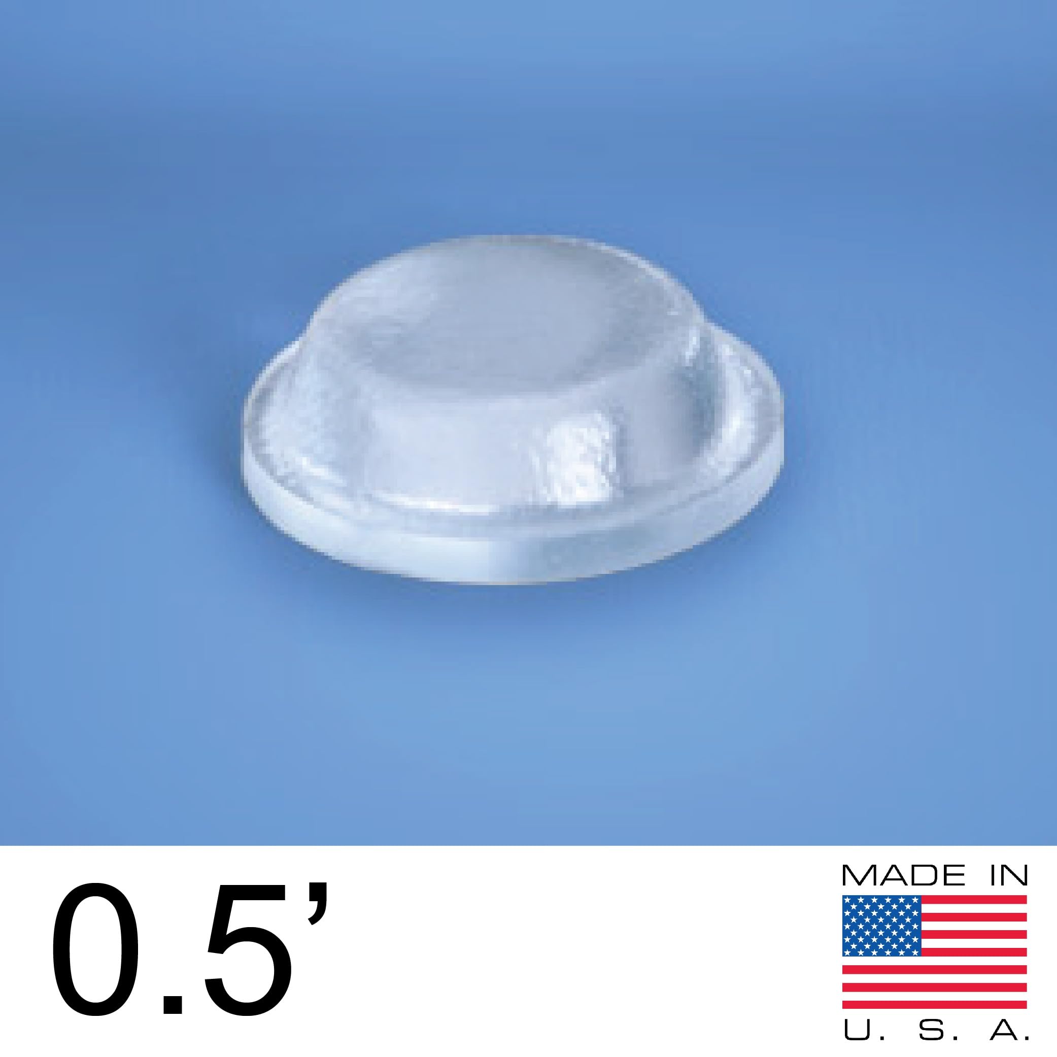 100-Pack Clear Adhesive Cabinet Door Bumpers - 1/2
