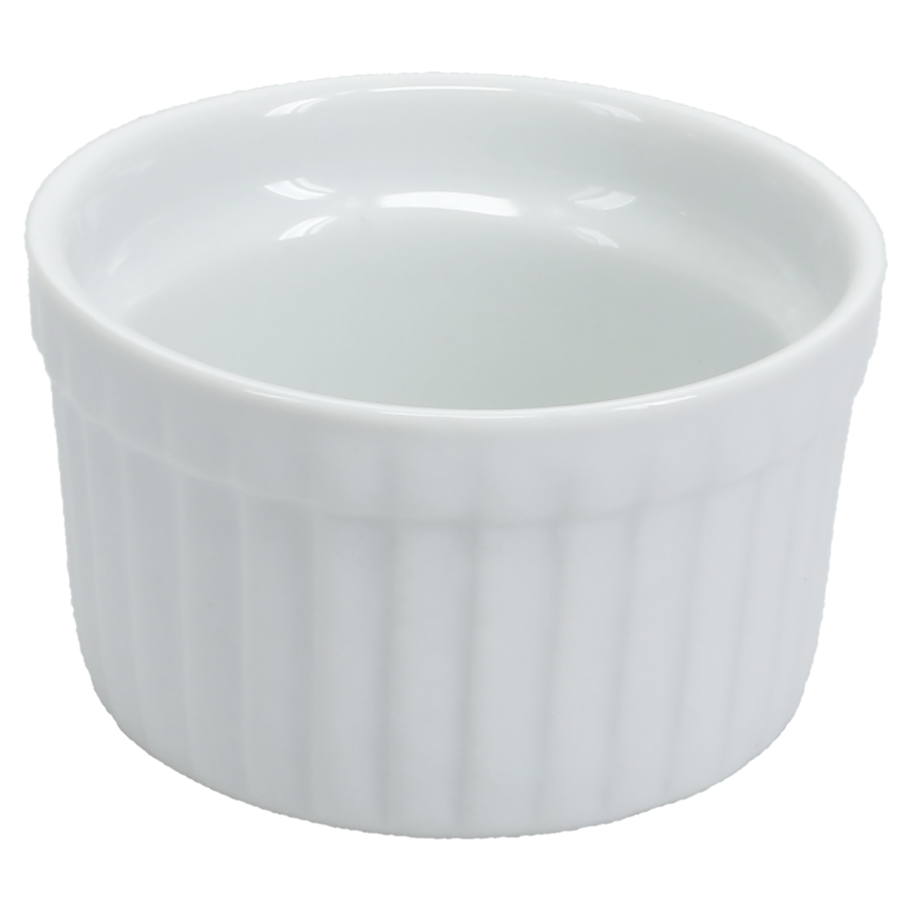 BIA White Porcelain Ramekin 3oz - Small Ceramic Baking Dish for Crème Brûlée, Soufflés & Desserts - Perfect for Home Baking & Restaurant Use