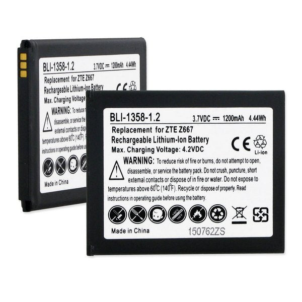 Original ZTE Z667 3.7V 1200mAh Li-Ion Replacement Battery - Compatible with ZTE Phones - Long Lasting Power for Daily Use, Travel & Emergency Backup