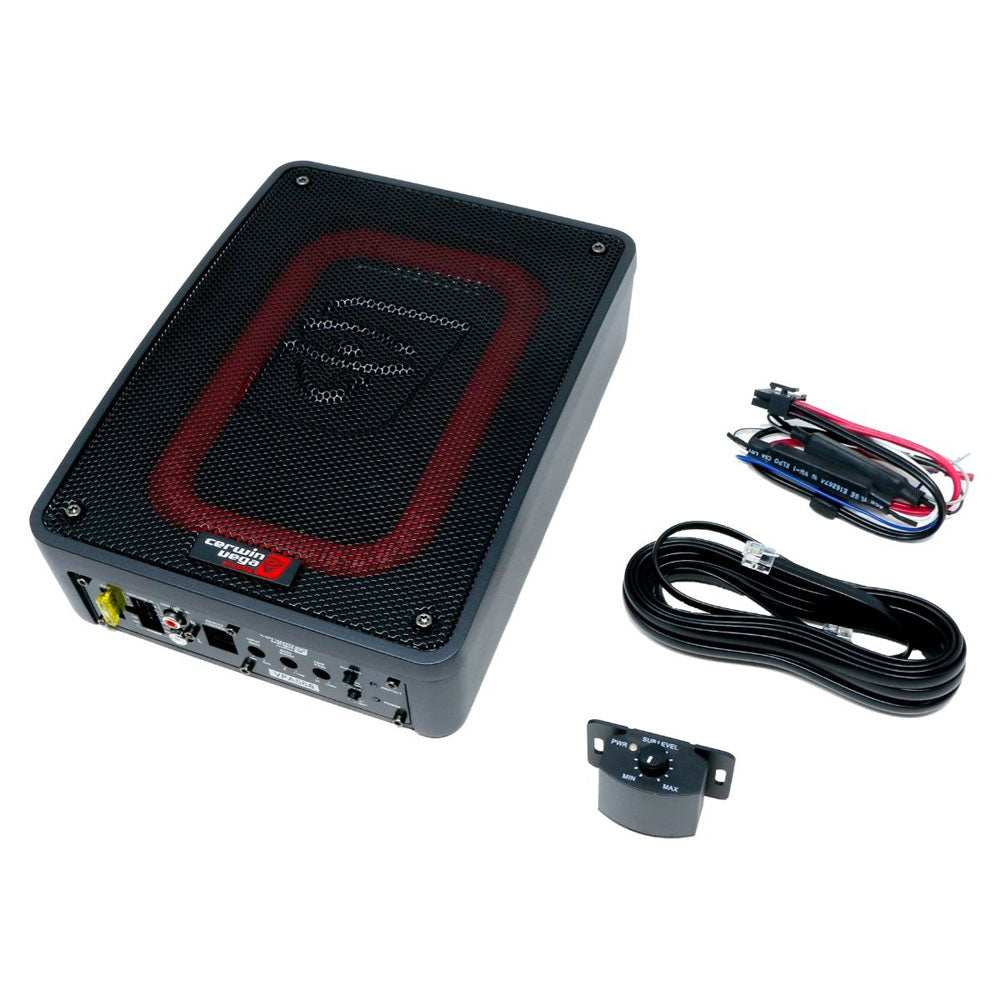 Cerwin Vega VPAS68 Vega Series 6x8 Inch 100W RMS 300W Max Power Active Car Subwoofer - Perfect for Car Audio Systems & Home Theater Bass Enhancement