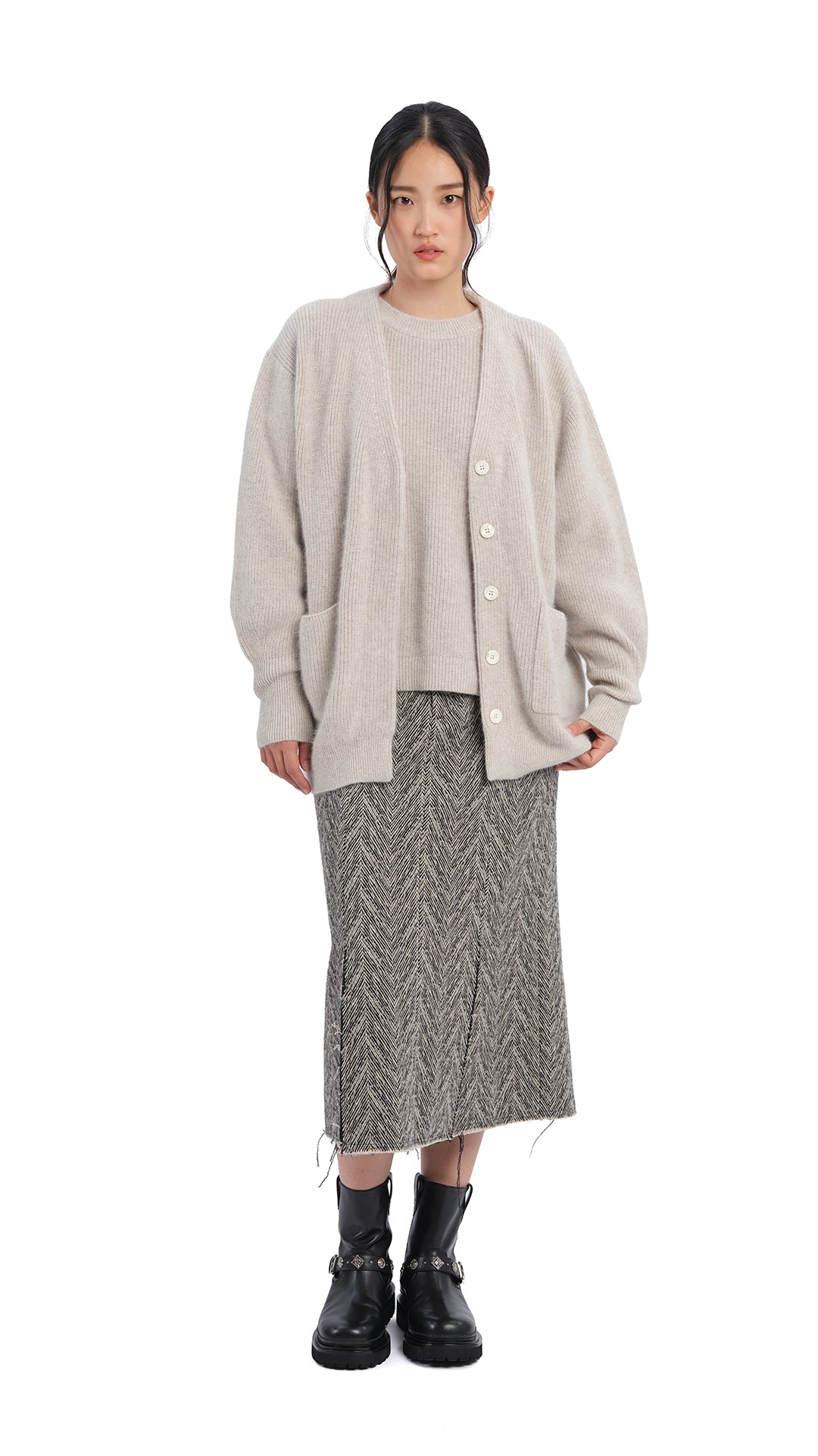 Stylish Herringbone Pencil Skirt for Women - Classic Office & Party Wear - Perfect for Work, Cocktail Events & Formal Occasions