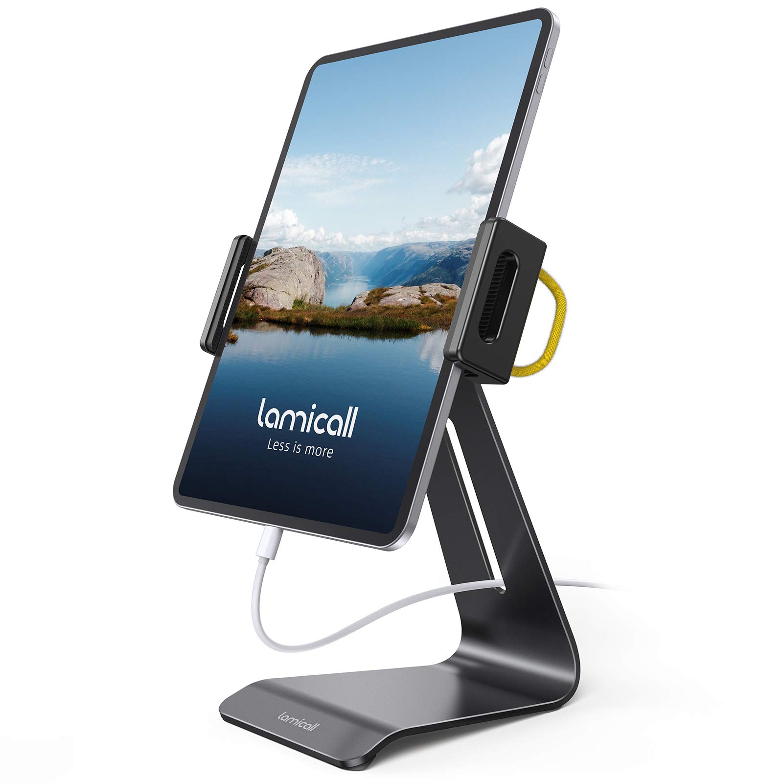 Lamicall 360° Adjustable Tablet Stand Holder Dock - Rotating Desktop Stand for iPad Pro 11/12.9, Mini, Air, Samsung Galaxy Tabs, Phones (4