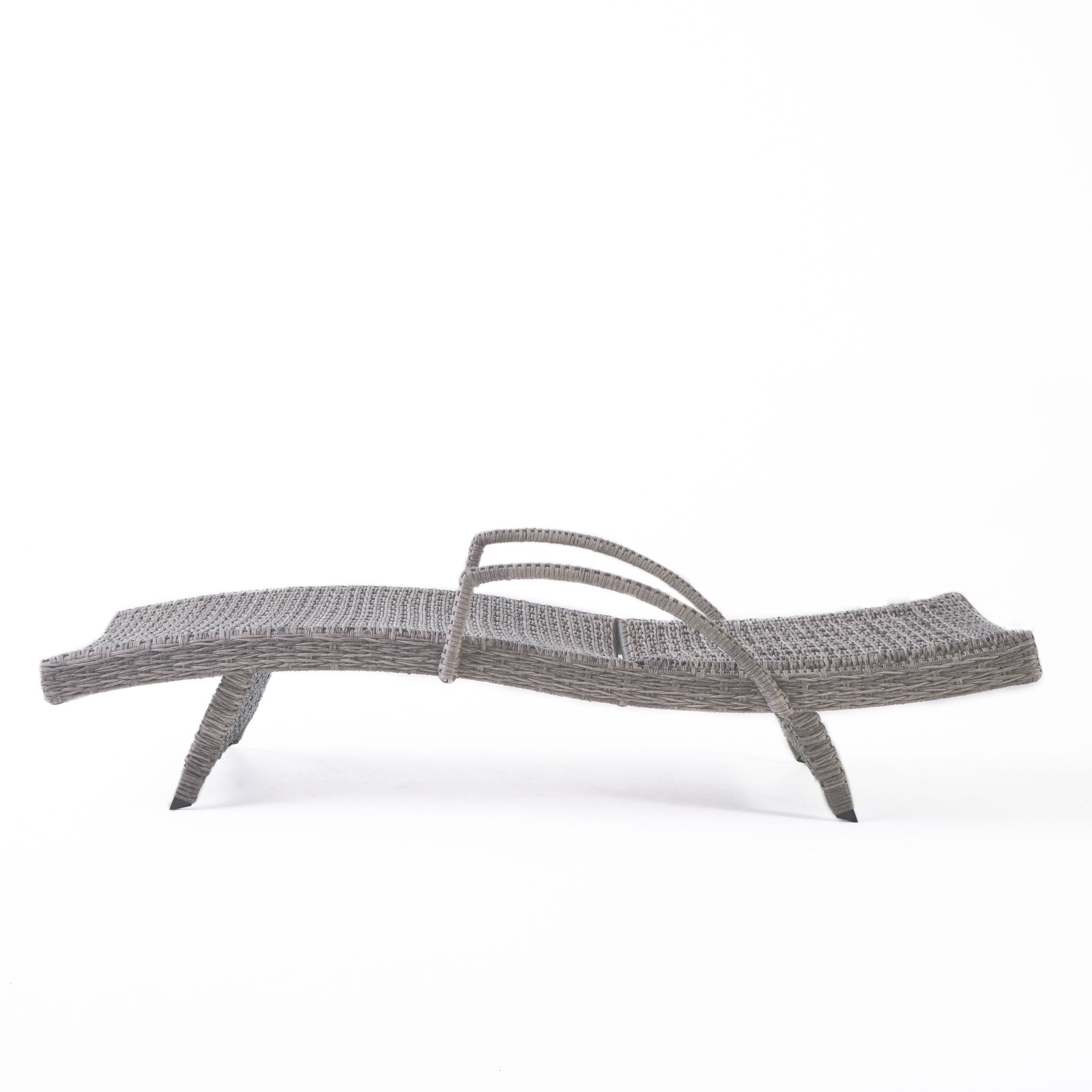 CRETE WICKER CHAISE LOUNGE - Outdoor Patio Furniture with Cushion - Perfect for Poolside, Garden, and Backyard Relaxation