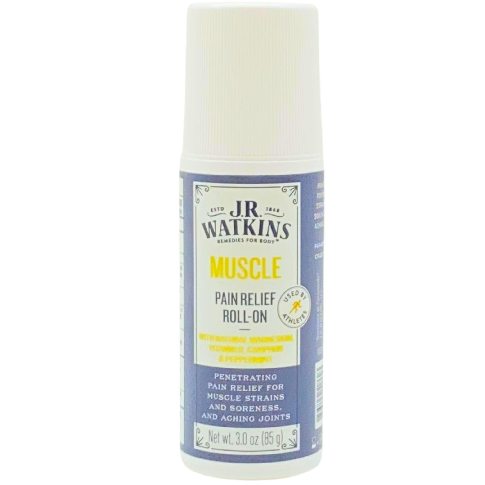J.R. Watkins Muscle Pain Relief Roll-On - Fast Penetrating Relief for Sore Muscles & Strains - 3.0 oz (50-Pack Bulk) - Perfect for Athletes, Gym Recovery & Post-Workout Pain Relief