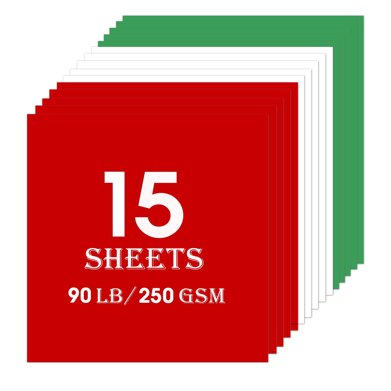 15 Sheets Christmas Cardstock Paper 12