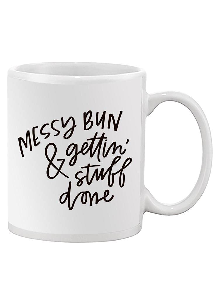 Smartprints Messy Bun Mug - Unisex Coffee Cup for Work & Home