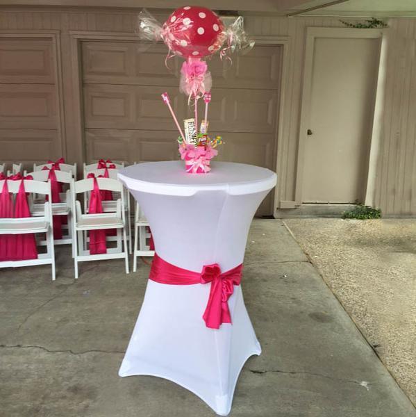 Stretchable Spandex Cocktail Table Cover - Waterproof & Wrinkle-Resistant - Perfect for Parties, Weddings, and Events
