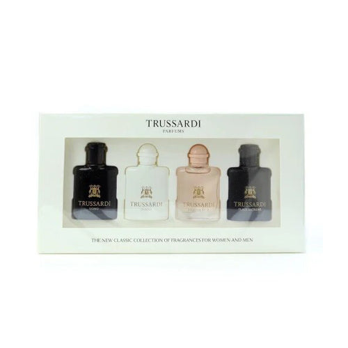Trussardi 4-Piece Mini Cologne & Perfume Gift Set for Men & Women - Perfect for Travel, Gifts & Everyday Fragrance Refresh