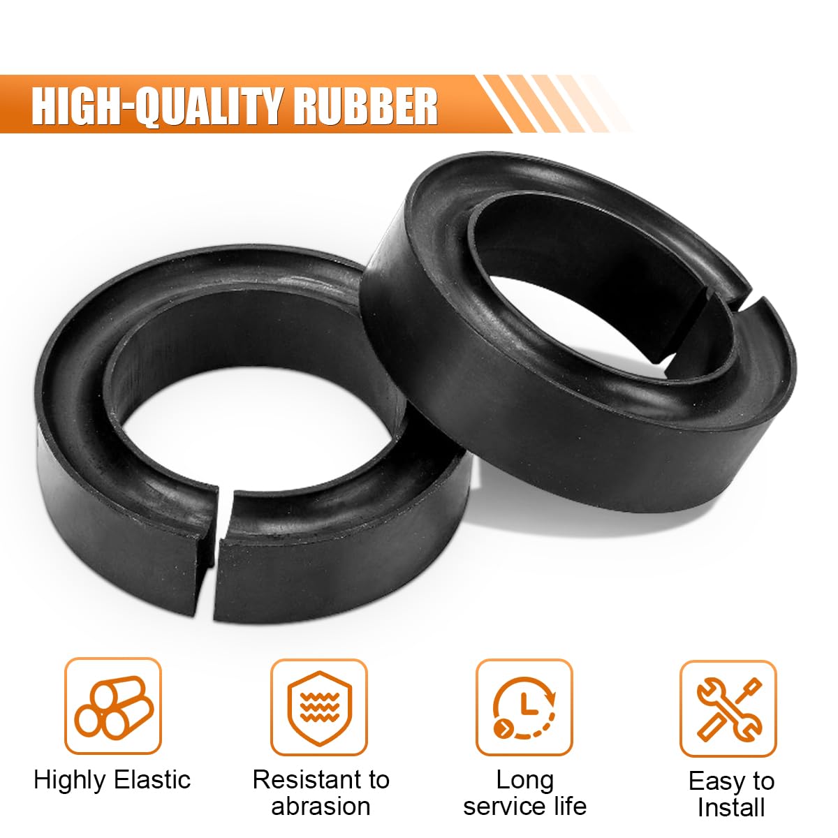 2 Pack Heavy-Duty Universal Car Coil Spring Spacers - 5
