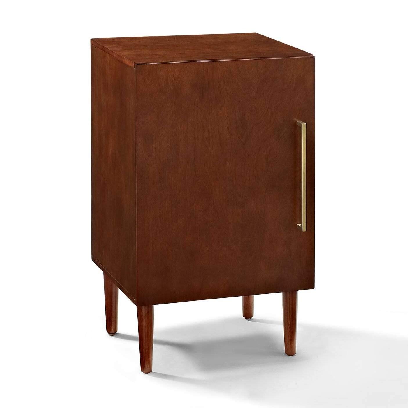 Crosley Everett Mahogany Record Player Stand - Vintage Vinyl Storage Cabinet for Turntables & Media - Perfect for Living Room, Home Theater & Music Room Decor