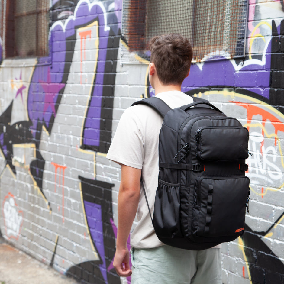Caribee 6464 Storm 38L Overnight Backpack - Waterproof Travel Backpack for Hiking, Camping & Business Trips - Black