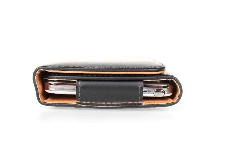 Magnetic Vertical Leather Waist Bag for iPhone 12 - Crossbody Phone Pouch with Secure Magnetic Closure | Perfect for Travel, Hiking & Everyday Use