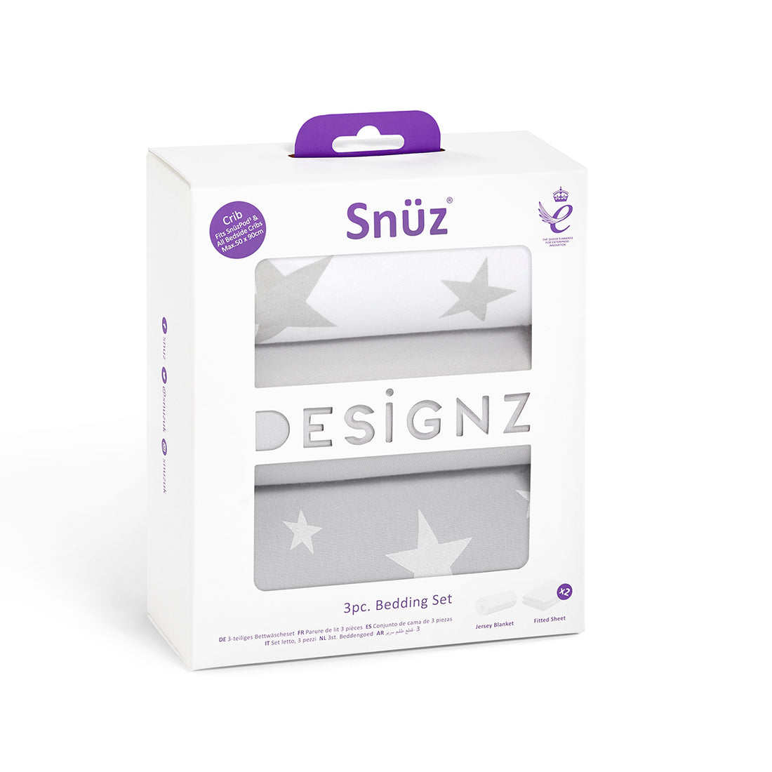 Snuz Pod4 3-Piece Bedding Set - Soft & Breathable Crib Sheets for Baby Nursery - Perfect for Newborns, Infants & Toddlers - Ideal for Daytime Naps & Overnight Sleeping