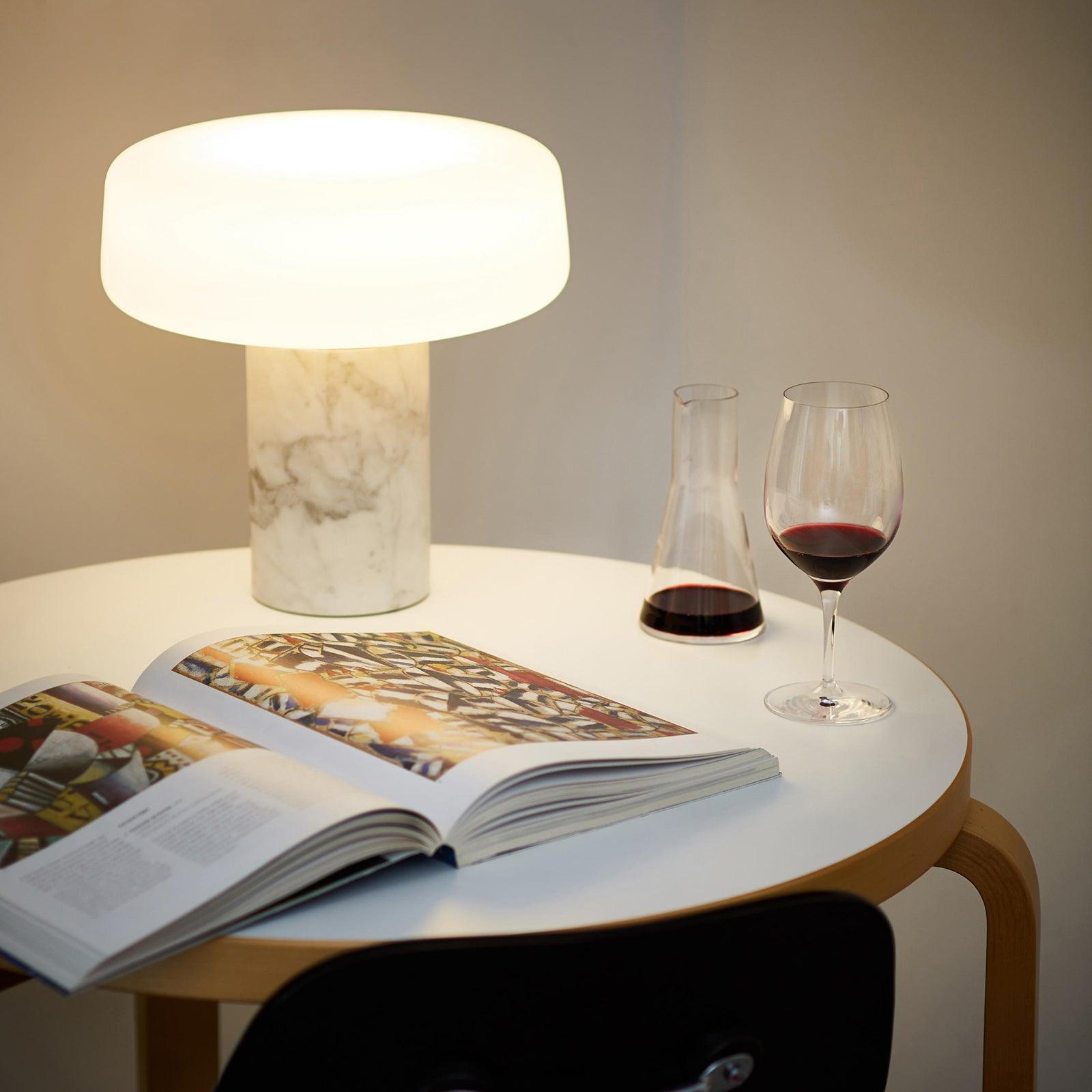 Modern Solid Wood Table Lamp - Warm White LED Light for Living Room, Bedroom, or Office Desk - Perfect for Reading, Working, and Creating Cozy Ambiance