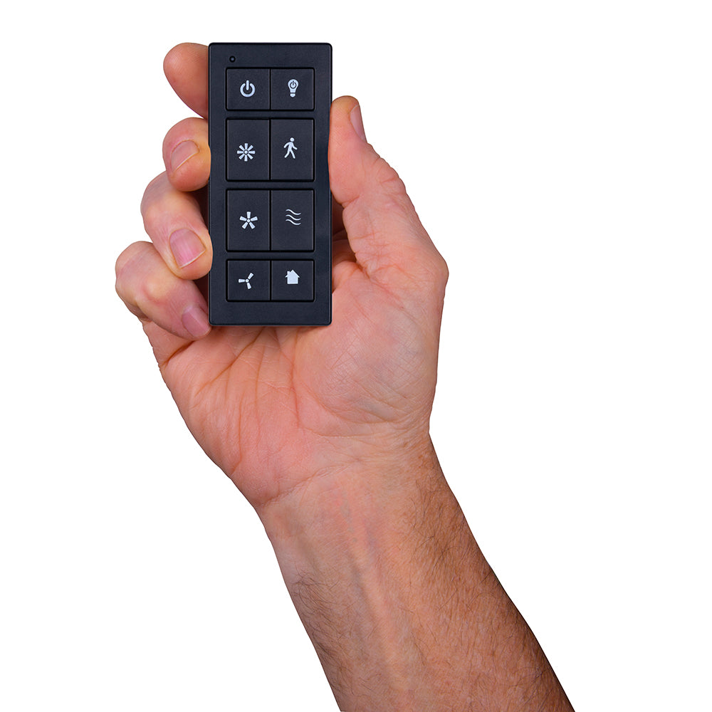 Universal Ceiling Fan Remote Control Kit with Wall Mount - Matte Black - Easy Installation for Living Room, Bedroom & Office