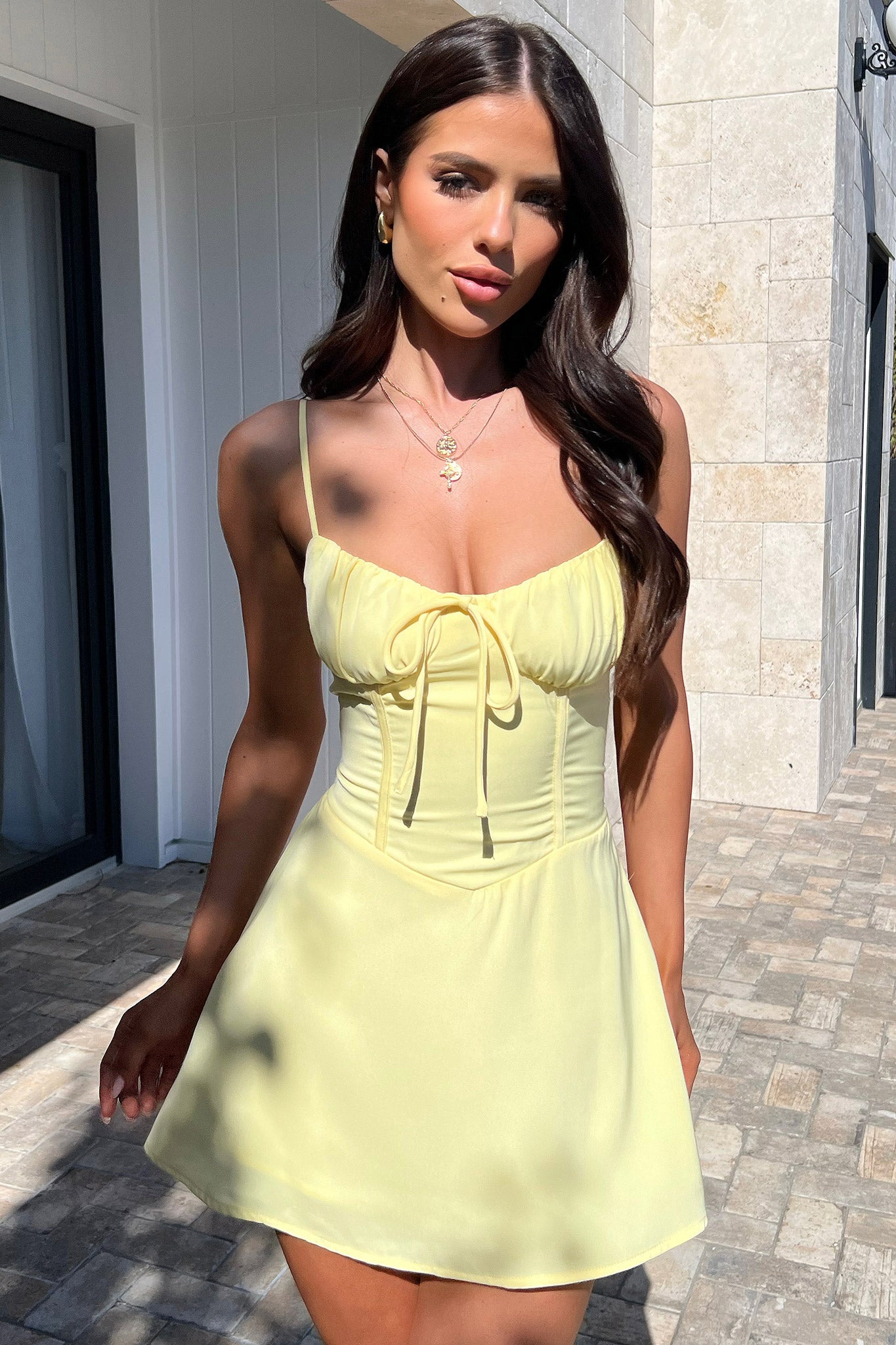 Magdalena Dress in Yellow - Elegant Flowy Summer Dress for Women | Perfect for Beach, Vacation & Casual Outings