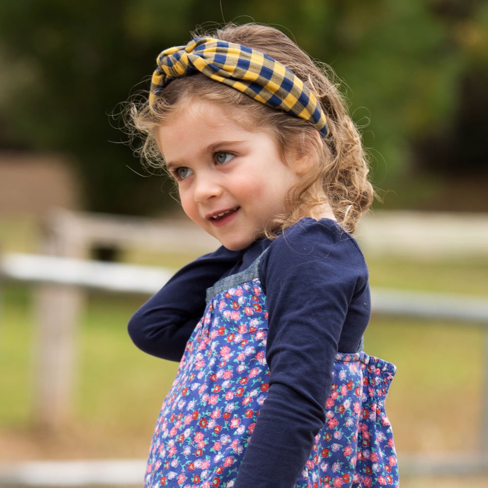 Plaid Headband for Girls - Soft Pink Hair Accessory for School, Sports & Everyday Fashion