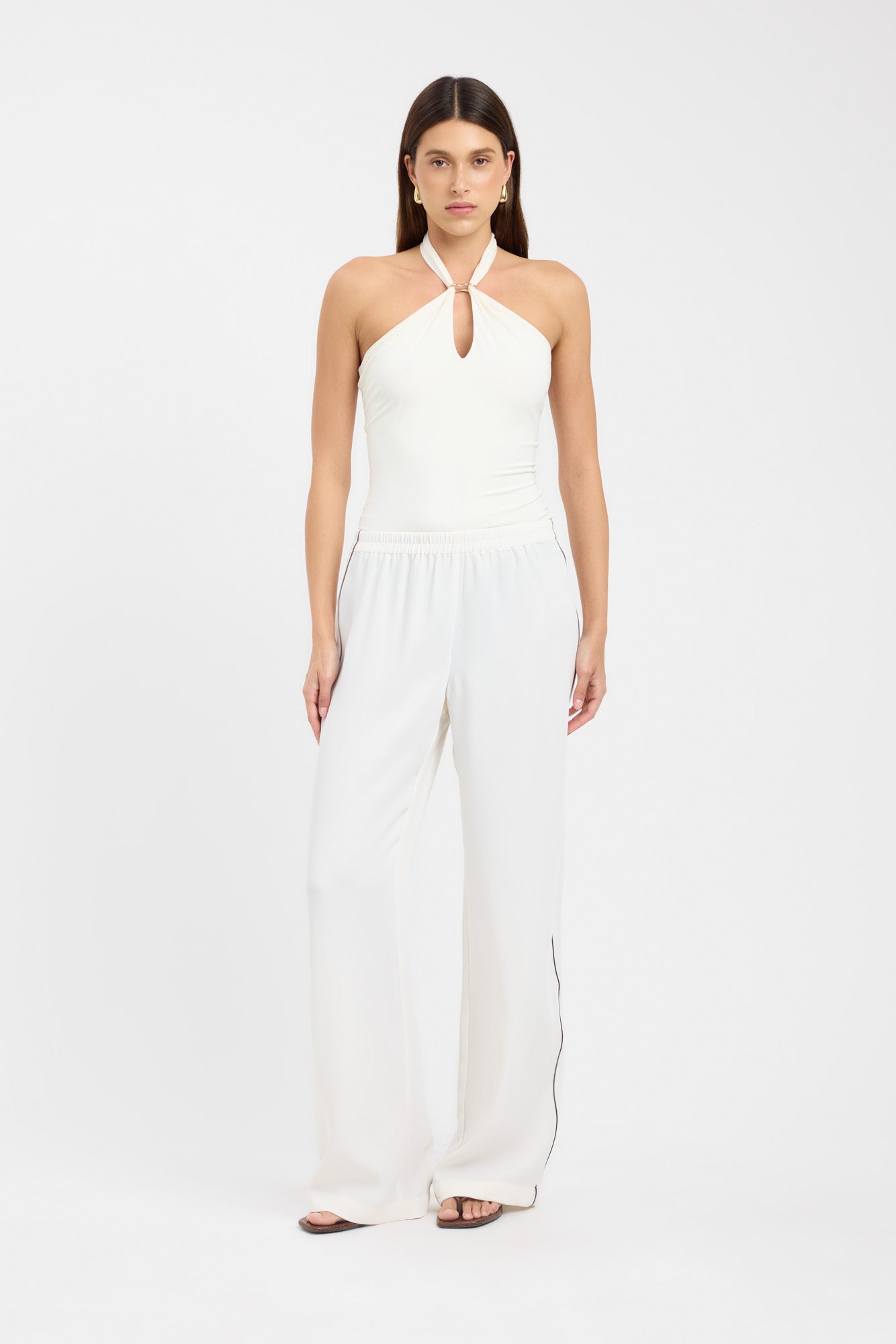 Maria Striped Pants for Women - Comfortable High Waisted Lounge Pants with Elastic Waistband - Perfect for Yoga, Home Wear and Casual Outfits