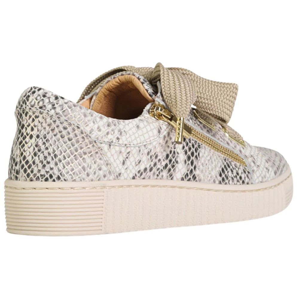 EOS Jovi Champagne Snake Leather Casual Shoes for Women - Stylish & Comfortable Footwear for Everyday Wear, Office, and Social Events