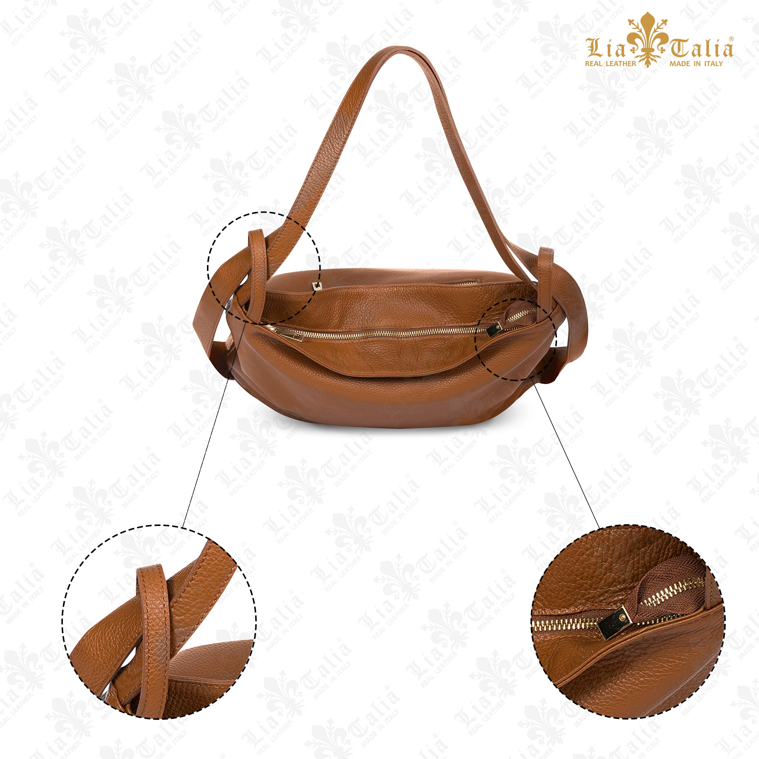 LiaTalia Women's Shoulder Backpack Purse - Versatile Soft Italian Leather Handbag - 2-in-1 Convertible Rucksack Bag - Nicole - Perfect for Work, Travel & Daily Commute