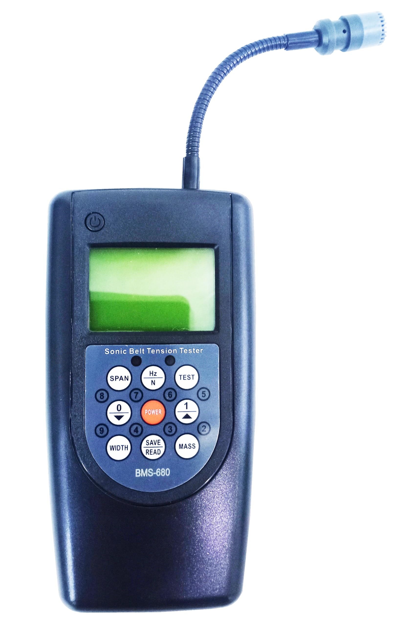 Sonic Belt Tension Tester - Digital Acoustic Belt Tension Meter Gauge for Measuring Transmission Belt Vibration Frequency (10Hz-680Hz Range) with Adjustable Probe & 20 Data Storage - Ideal for Industrial Maintenance, Automotive Repair, and Conveyor Belt Systems