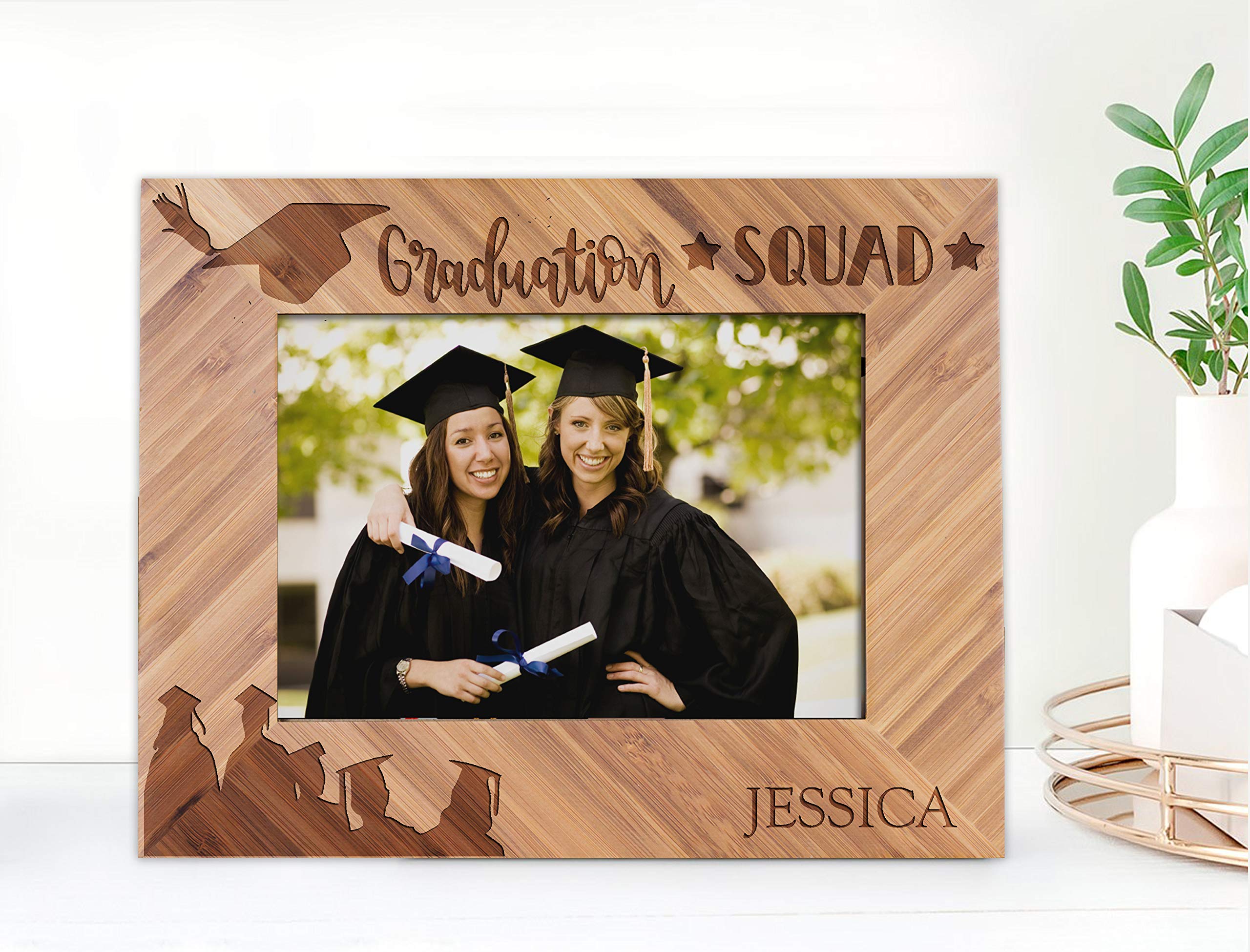 Personalized Graduation Squad Wooden Photo Frame 8x10 - Custom Graduate Picture Frame for High School & College - Perfect Graduation Gift for Friends & Family - Ideal for Displaying Graduation Photos, Party Decor & Memory Keepsakes