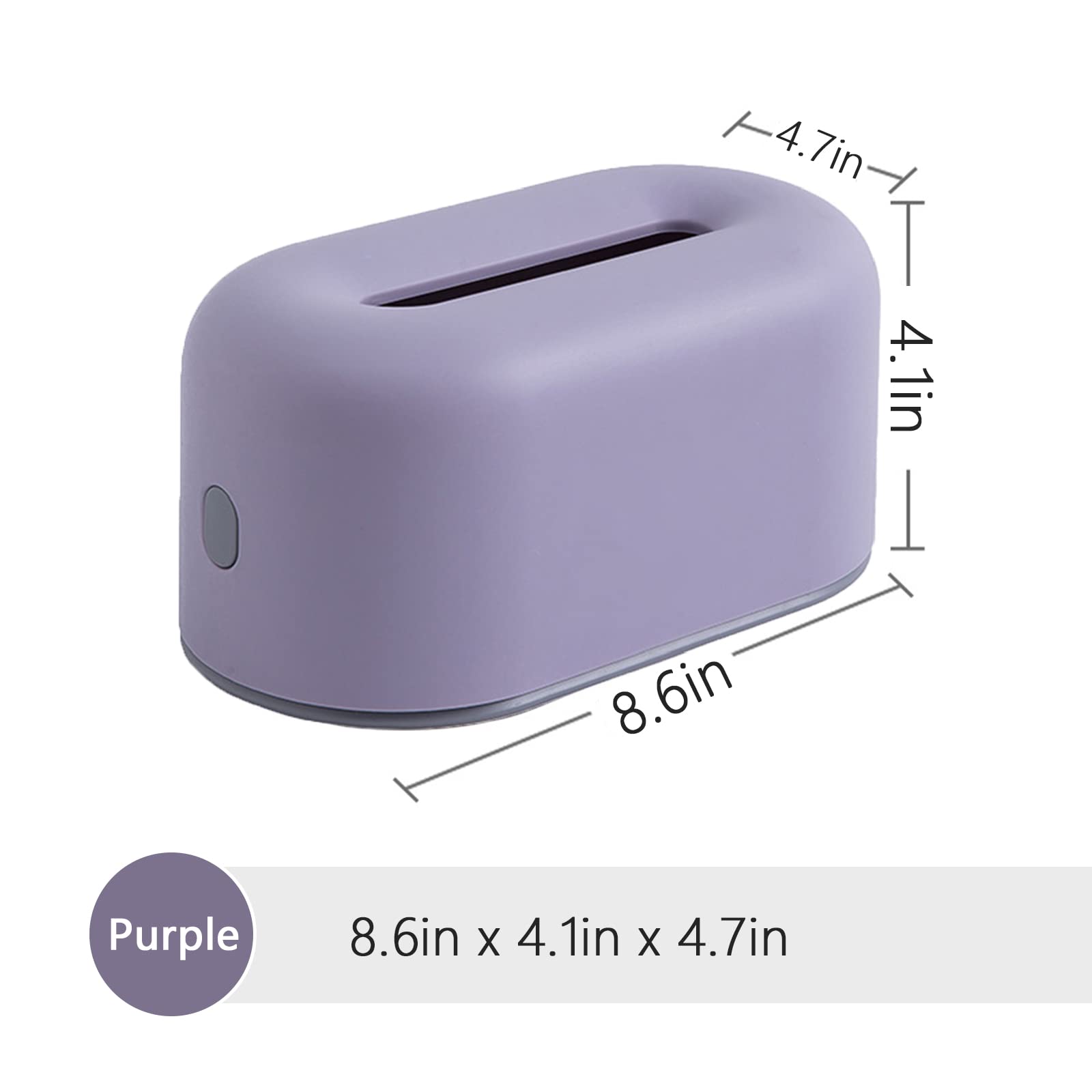 Elegant Purple Tissue Box Cover Holder - Decorative Napkin Organizer & Paper Towel Dispenser for Bathroom, Office, Home Decor - Perfect Gift Idea for Housewarming & Holidays