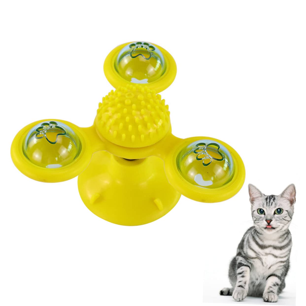 Bestoyard Interactive Cat Windmill Toy - Rotating Scratching & Brain Teaser Puzzle for Indoor Cats - Fun Playtime & Exercise for Kittens & Adult Cats - Perfect for Playrooms, Living Rooms & Pet Enrichment