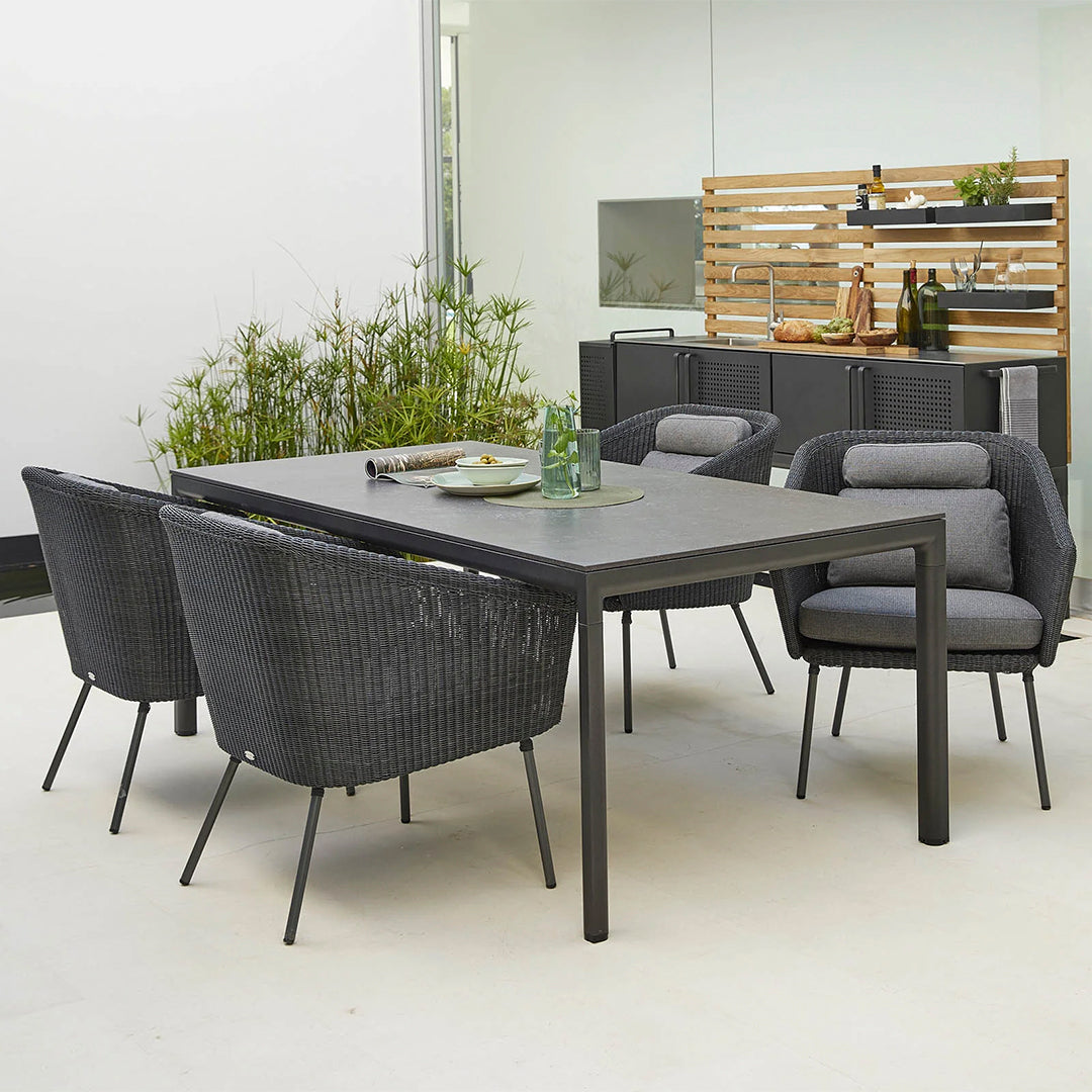 Premium Drop Outdoor Dining Table Set - Waterproof & Durable Patio Furniture for Backyard, Garden, Poolside - Perfect for Al Fresco Dining & Entertaining