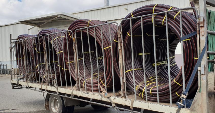 200m Heavy Duty Redline Poly Pipe for Rural Irrigation - Durable & Flexible Water Hose for Farming, Gardening, and Agricultural Use