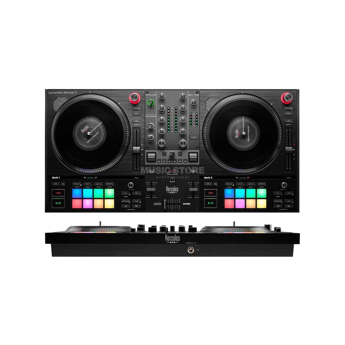 Hercules DJControl Inpulse T7 Premium Edition DJ Controller - Professional Mixing for Beginners & DJs | Perfect for Home Studios, Clubs & Live Performances