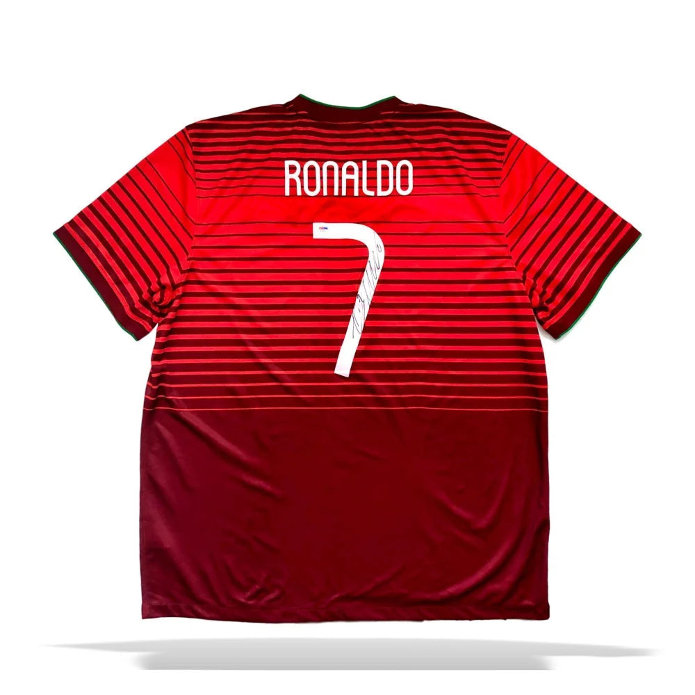Authentic Cristiano Ronaldo Signed Portugal Jersey - PSA/DNA Certified 2014 World Cup Match Worn Shirt - Perfect for Soccer Memorabilia Collectors & CR7 Fans Display