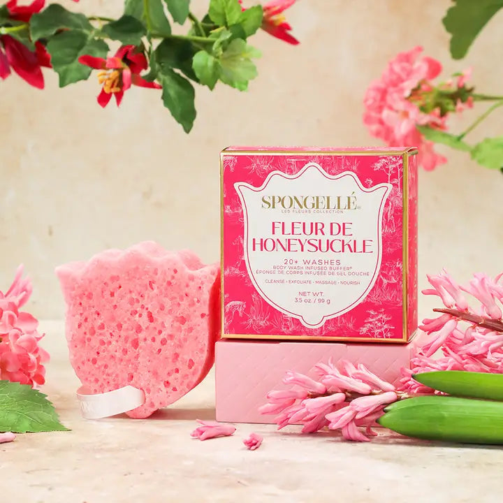 Fleur De Honeysuckle Body Buffer - Exfoliating Scrub for Smooth Skin | Perfect for Spa Day, Shower Routine & Self-Care Gifts