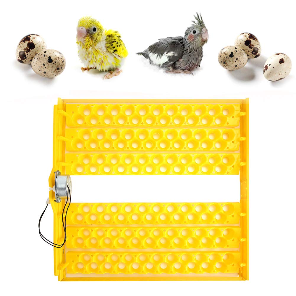 132Pcs Automatic Egg Turner Tray for Chicken Incubators - Egg Incubation Accessory with 110V for Poultry Hatching, Laboratory Use & Home Farming