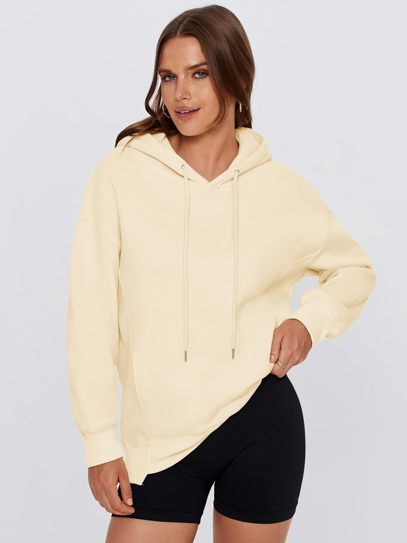 Glamaker Women's Oversized Fleece Hoodie - Cozy Fall Sweatshirt with Pocket, Long Sleeve Pullover for Casual Outfits | Perfect for Lounging, Travel & Streetwear Fashion