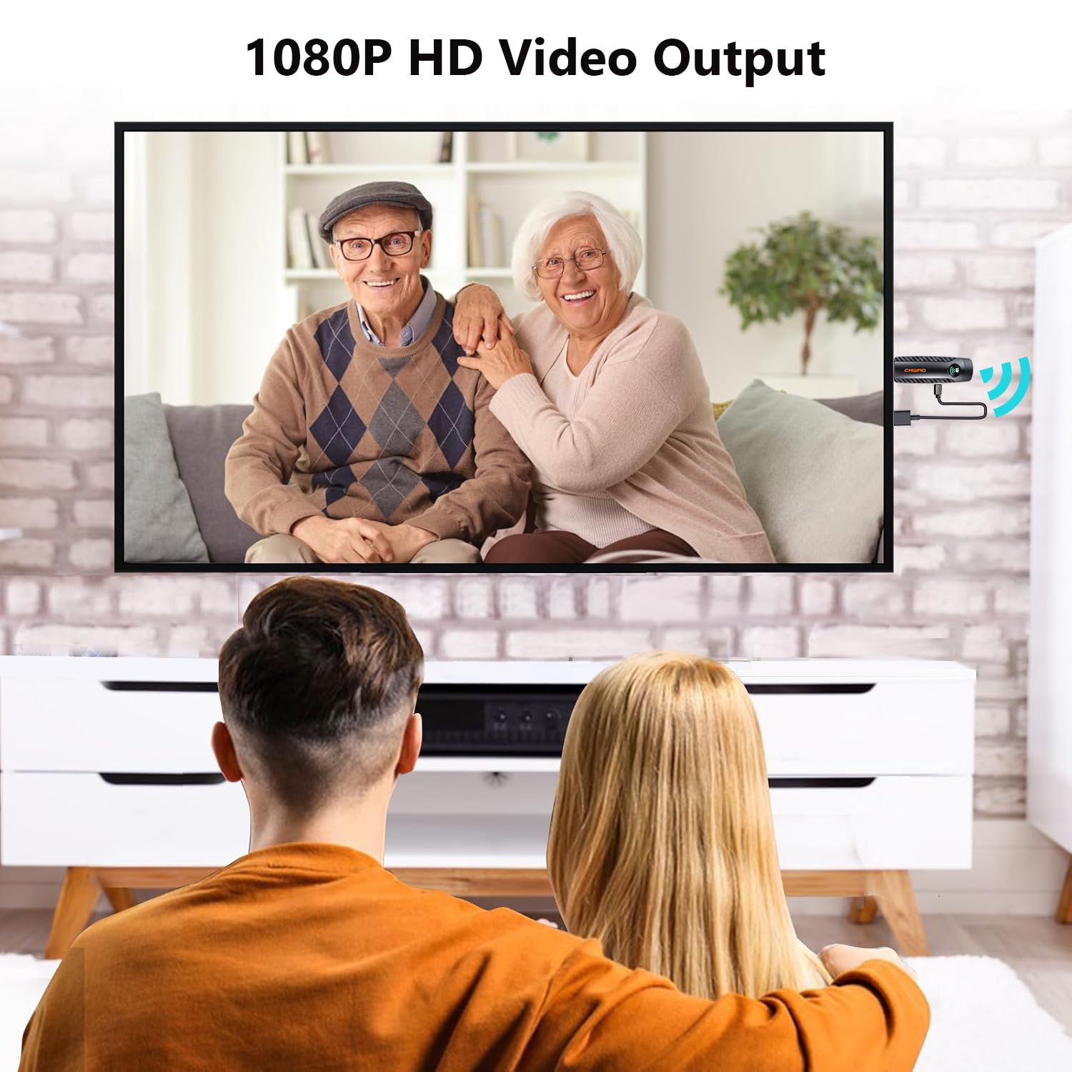Wireless HDMI Transmitter and Receiver Kit - 1080P Full HD, 330ft/100m Range, Plug & Play - Stream Videos from Camera/PC/Laptop/Projector/TV Box/Fire Stick to Monitor - Perfect for Home Theater, Gaming & Business Presentations