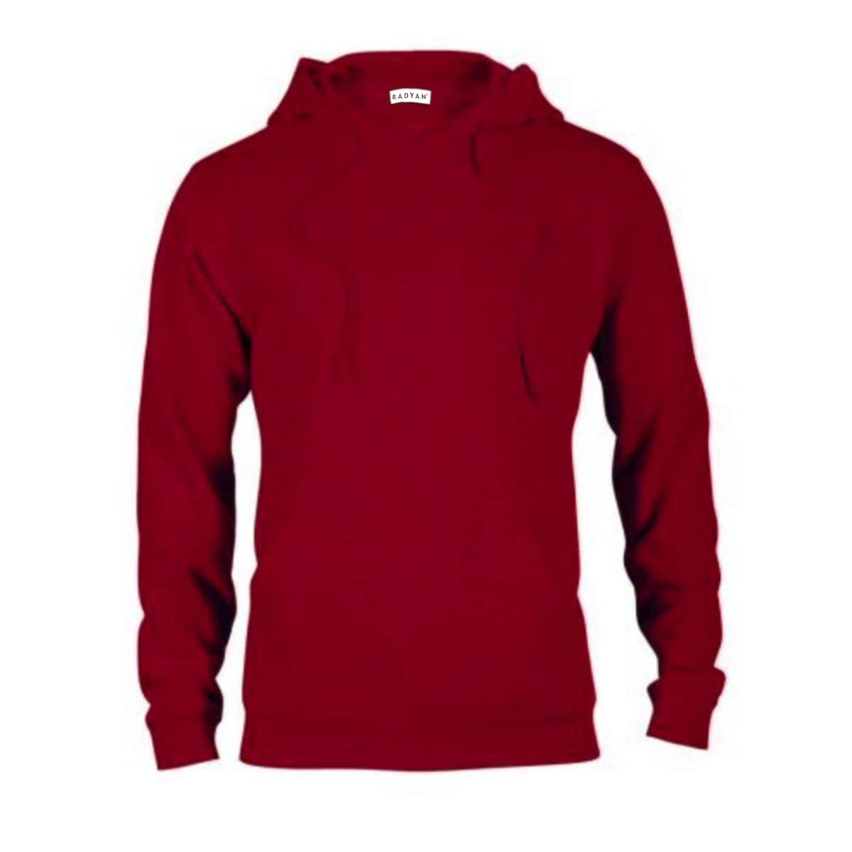 Radyan Men's Basic Casual Hoodie Sweatshirt - Soft Pullover Hooded Jumper for Everyday Wear | Perfect for Gym, Lounge & Outdoor Activities