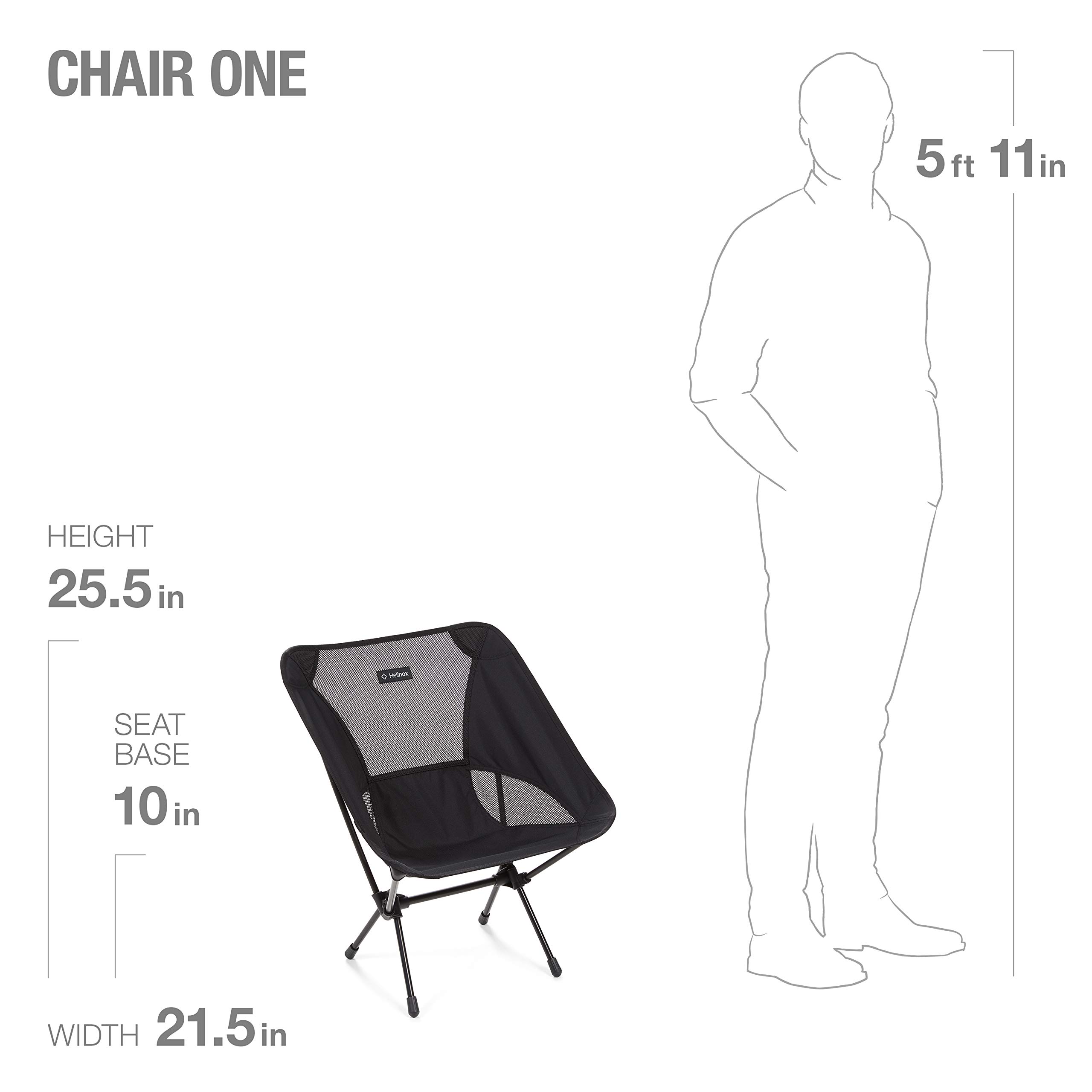 Helinox Chair One Lightweight Portable Camping Chair with Ground Sheet - Perfect for Hiking, Backpacking, Beach & Outdoor Adventures