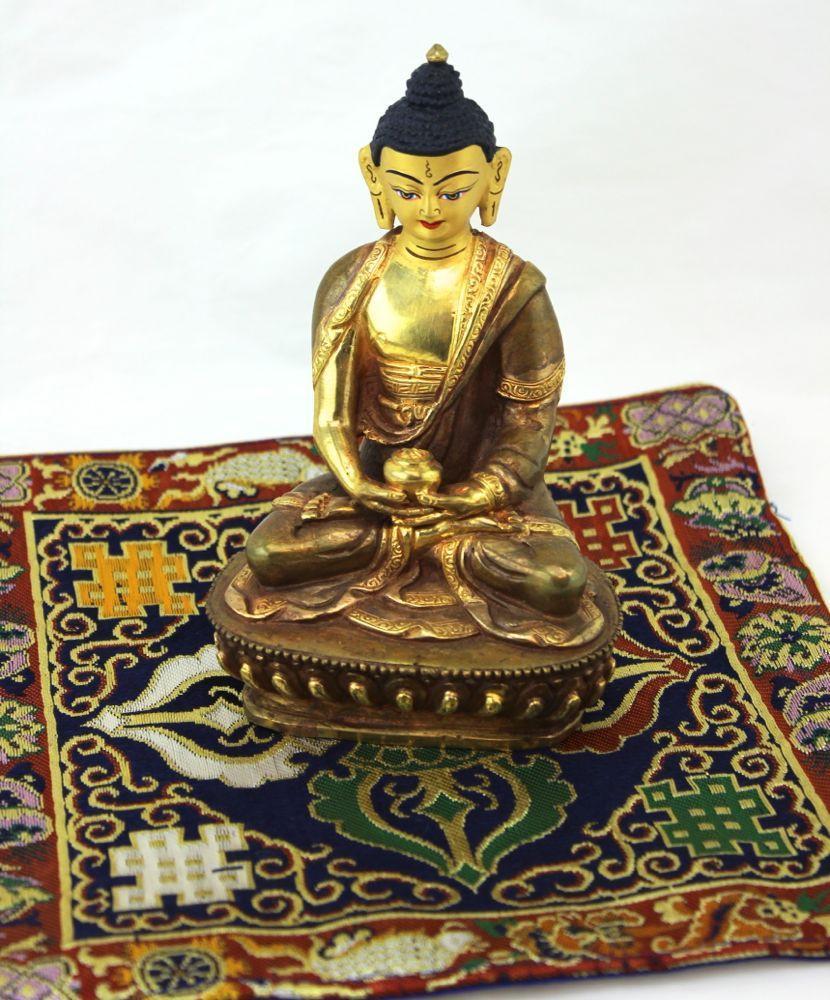 Premium Brocade Small Altar Cloth for Buddhist Shrine, Home Temple & Meditation Space - Elegant Embroidery Religious Decor