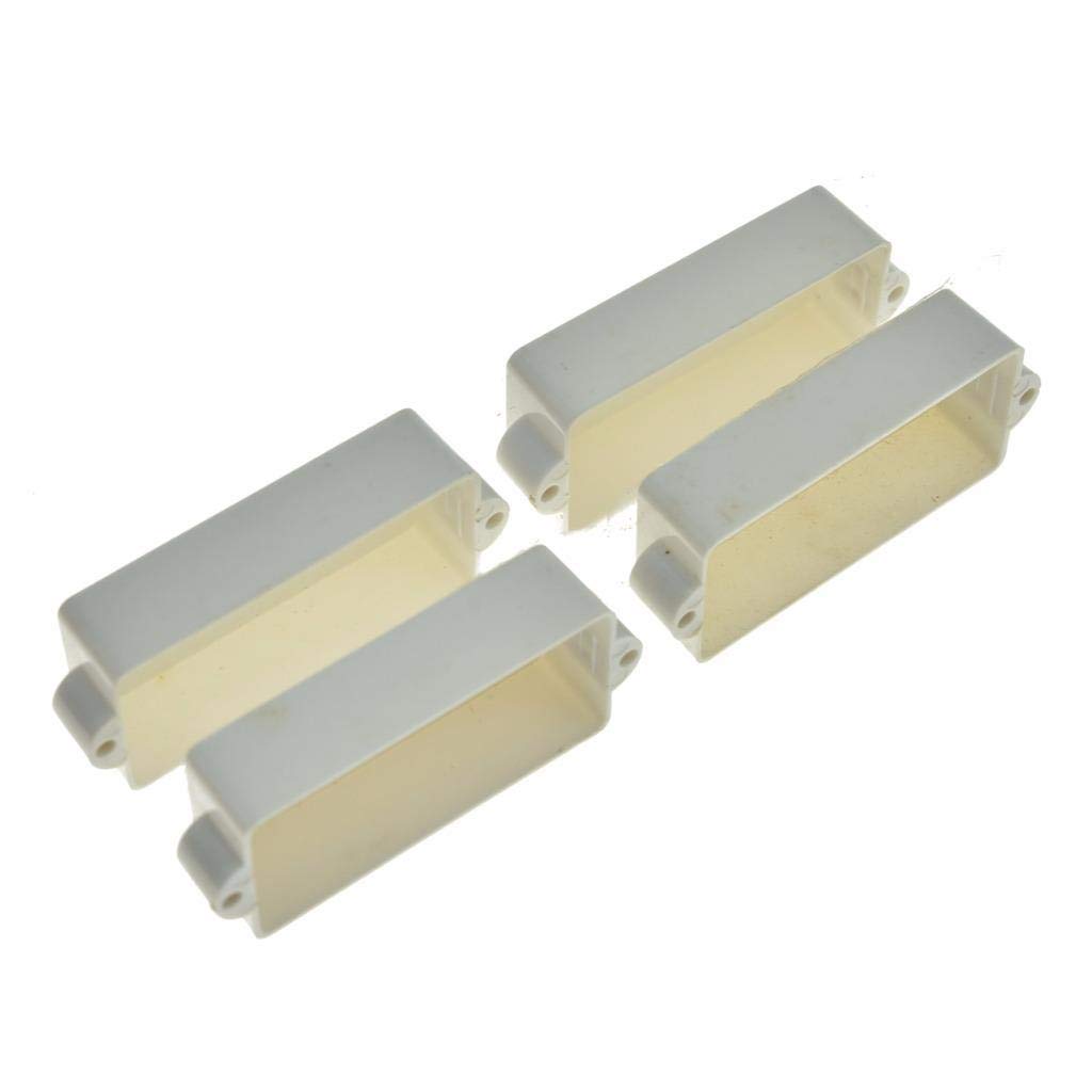 Dopro 4-Pack White Precision Bass Pickup Covers for 4-String P Bass - Perfect for Recording, Live Performances & Guitar Protection